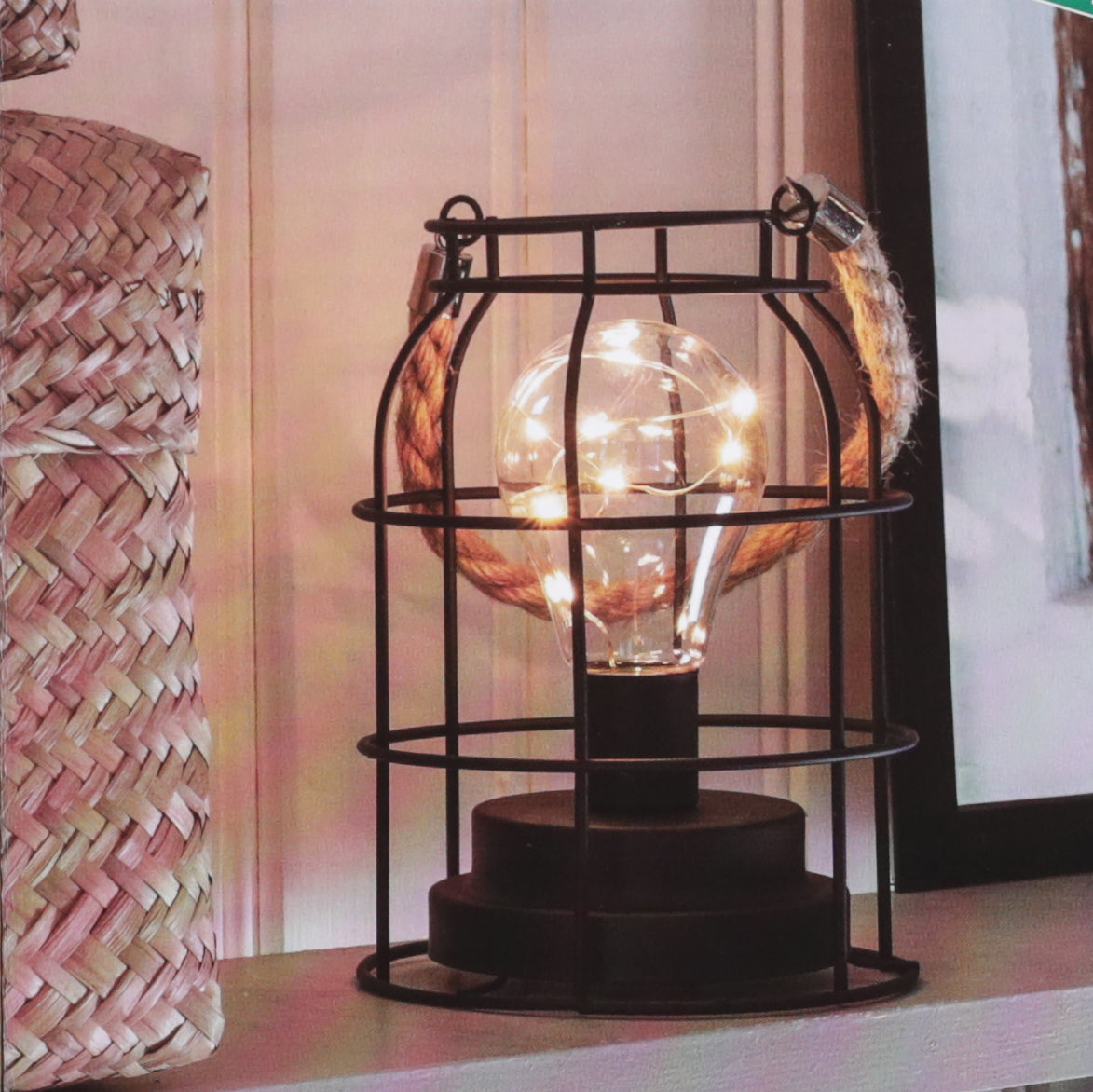 Konstsmide Illuminated Decoration LED Round Metal Lantern