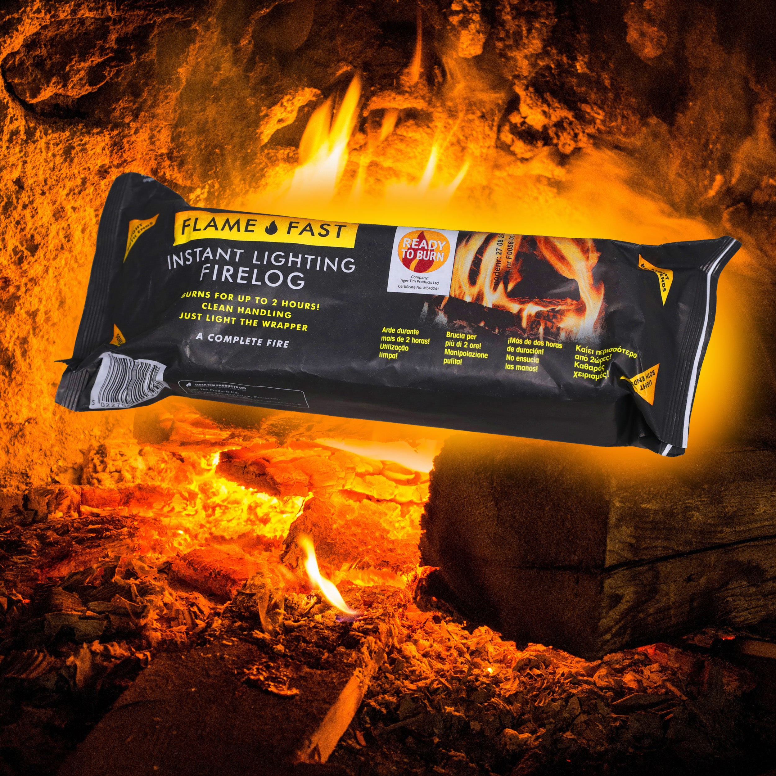 Flame Fast  Instant Lighting Firelog-Ready to Burn
