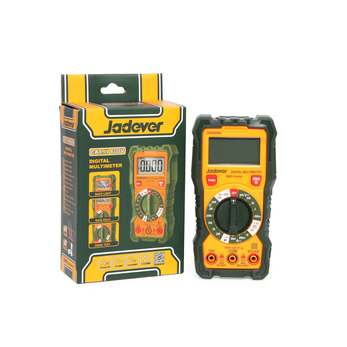 Jadever Digital Multimeter CAT.III 600V - JDDM2508