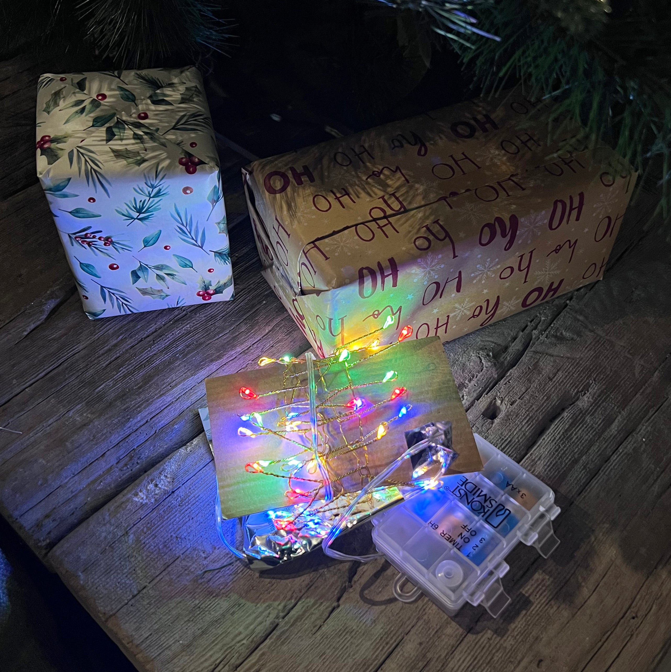 Konst Smide 60 multicoloured LED Indoor Lights on Brass Cable