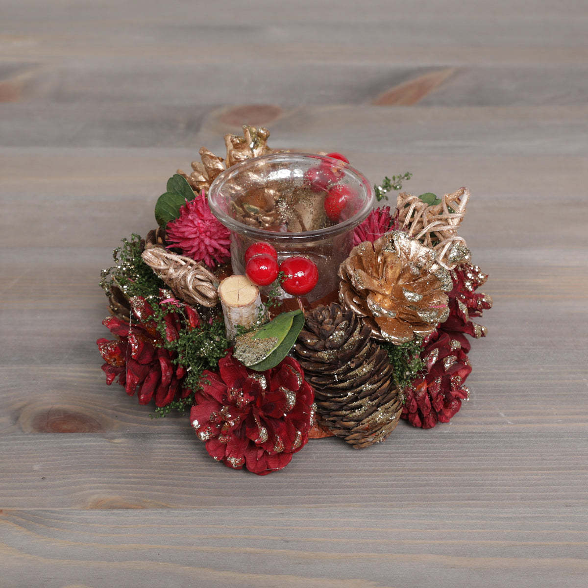 Three Kings Candle Holder Wreaths - 15cm
