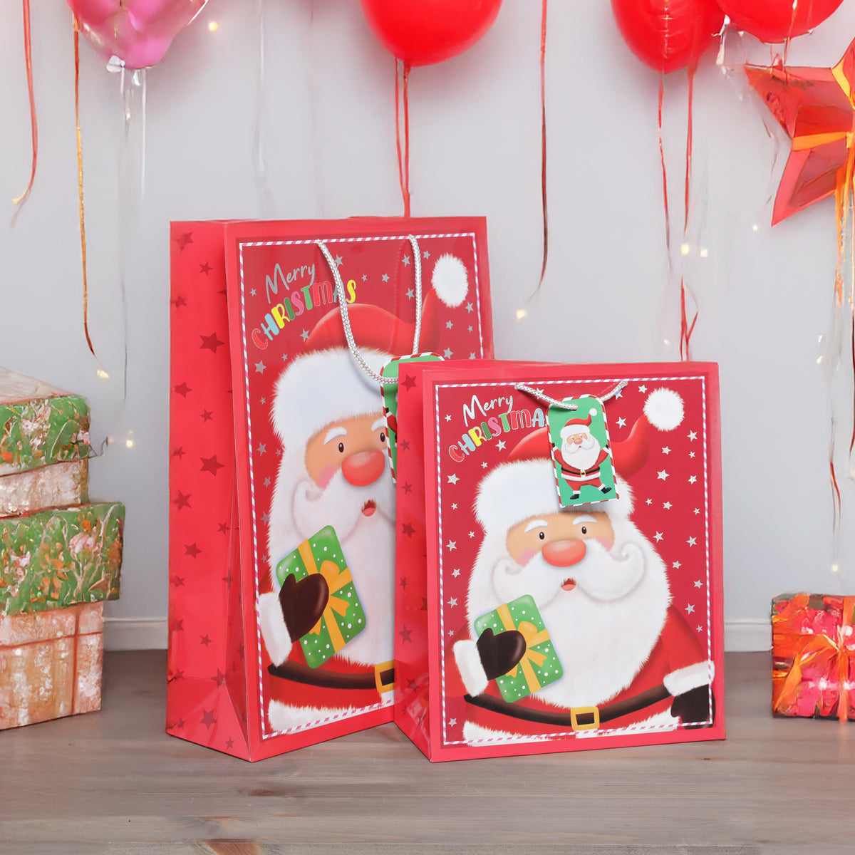 Christmas Bag with Santa - Large and Extra Large