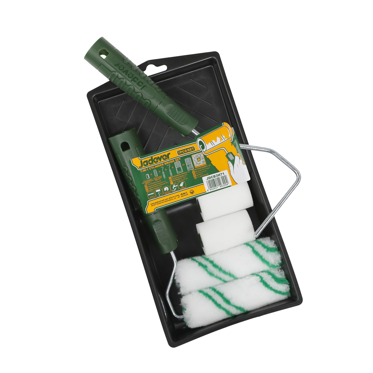 Jadever 7-in-1 Cylinder Brush Set and Tray - JDCB3H71