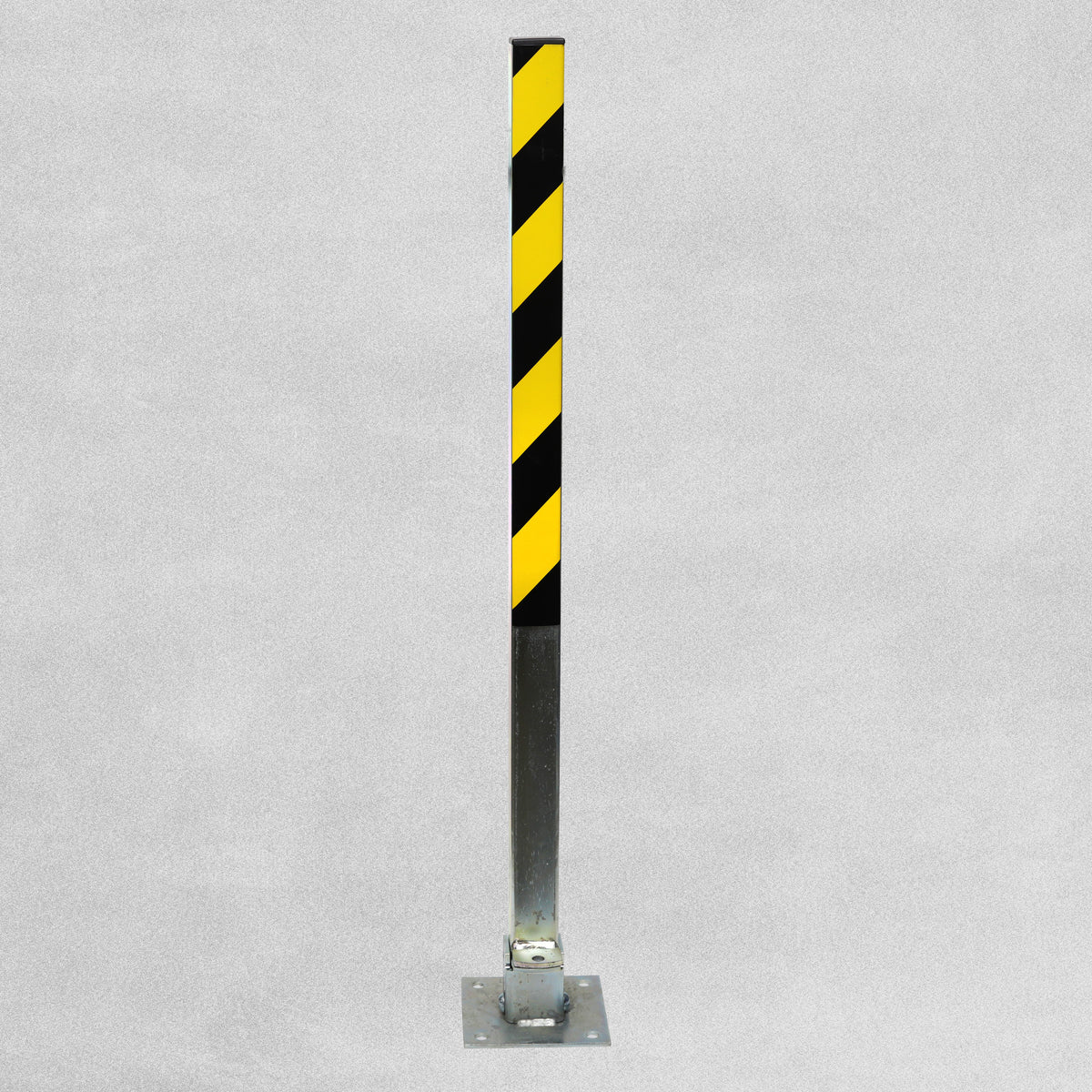 Square Column Lockable Parking Bollard Security Post with Padlock
