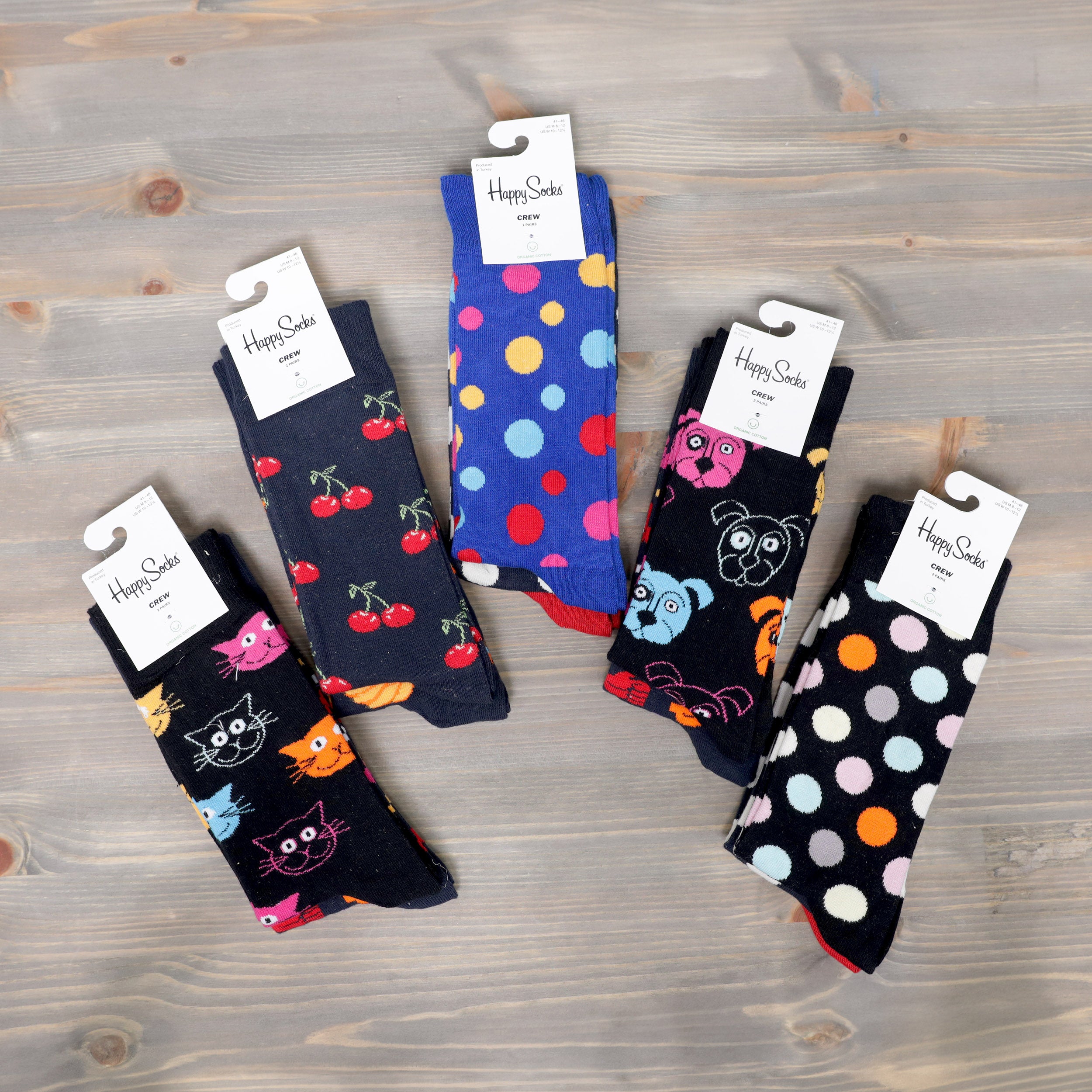 Happy Socks - 2 Pairs - Various Designs & Sizes