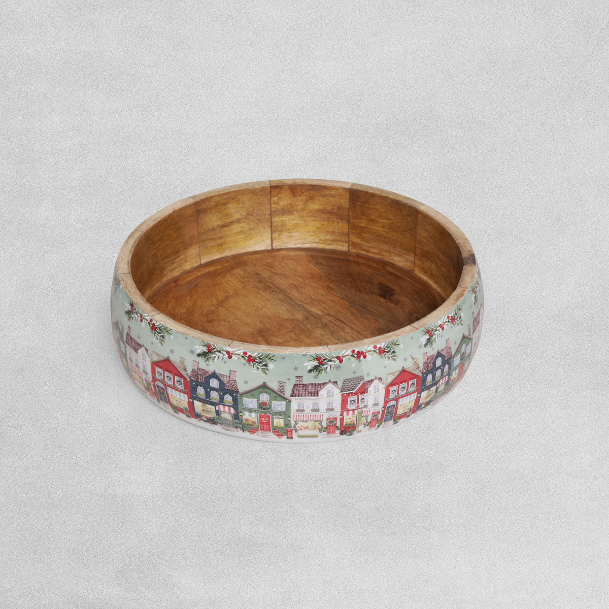 "Christmas Shops"  Enamel Serving Bowls
