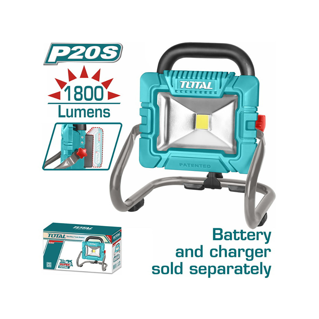 Total Li-Ion 20V Cordless Portable Lamp (Battery not included) - TWLI2025