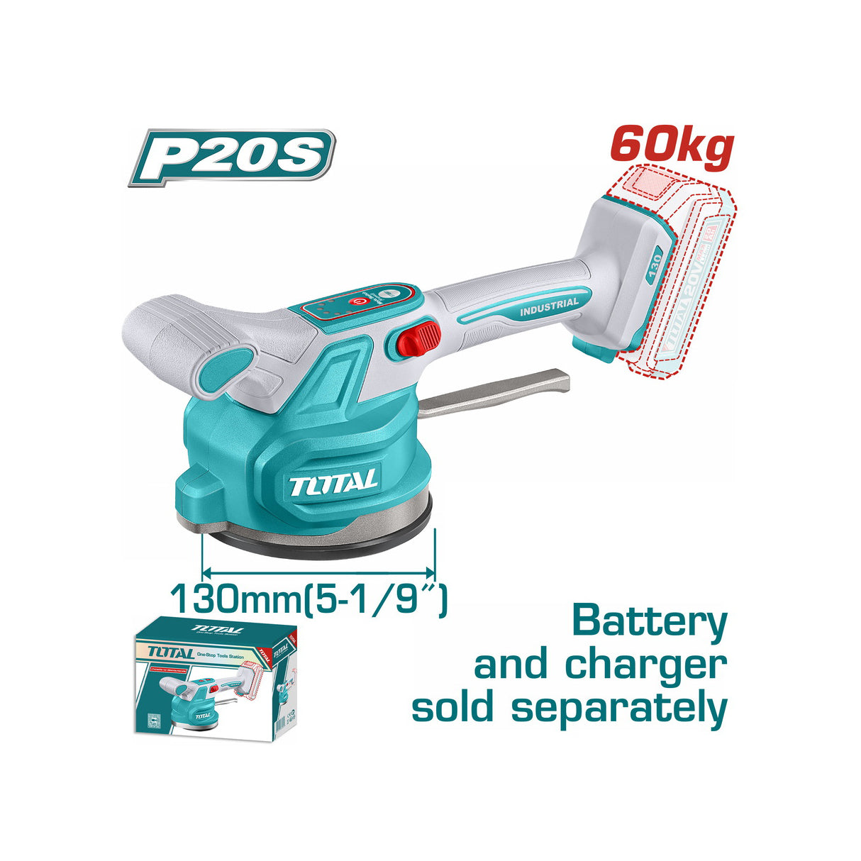 Total Li-Ion 20V Wireless Tile Vibration Machine (Battery not included) - TTVLI2001