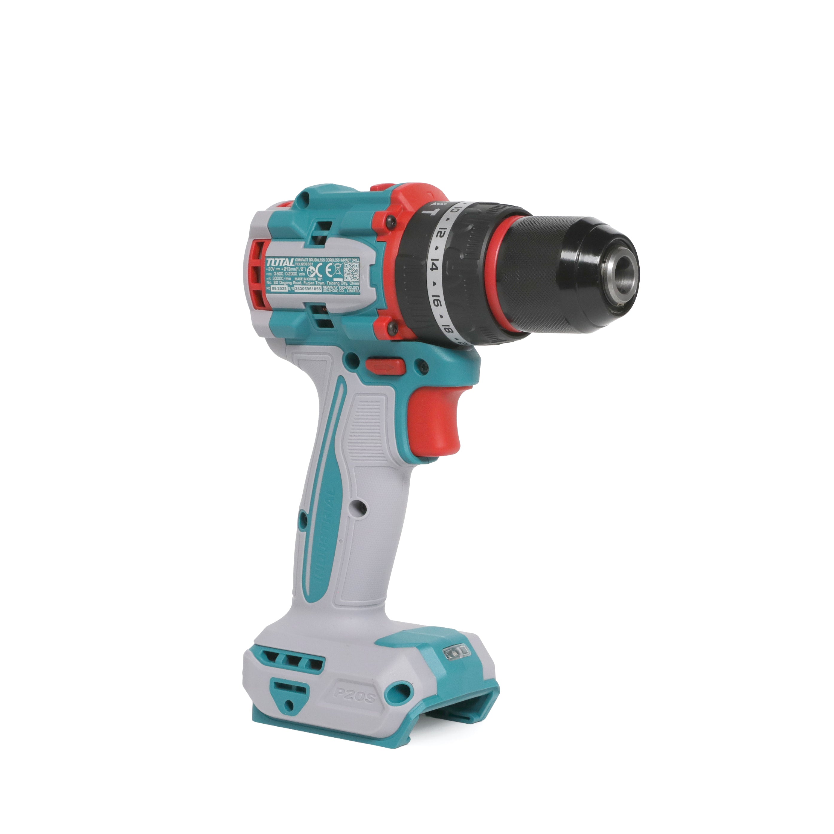 Total Li-Ion 20V Compact Brushless Cordless Impact Drill (Battery not included) - TIDLI206681