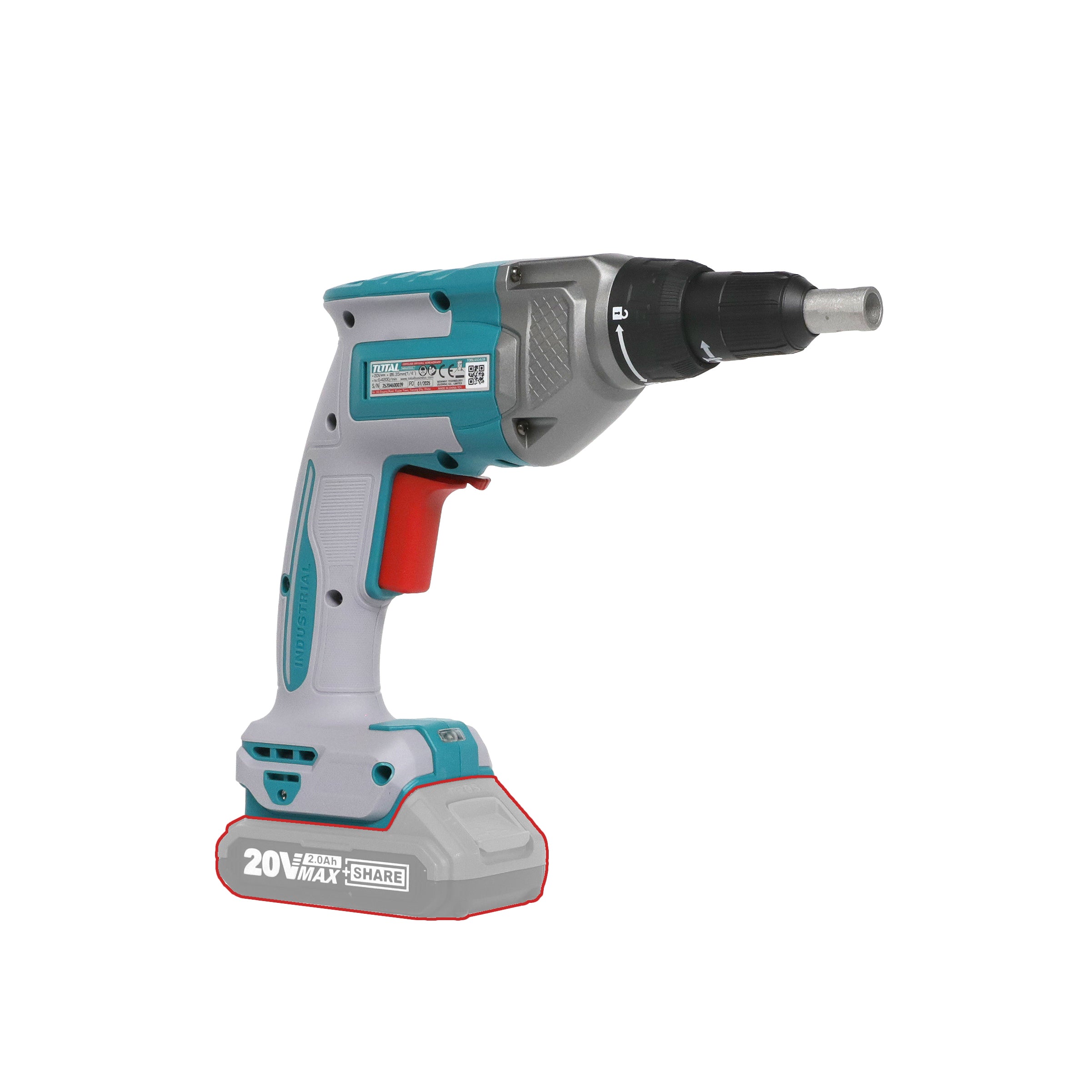 Total Li-Ion 20V Cordless Drywall Screwdriver (Battery not included) - TDSLI20428