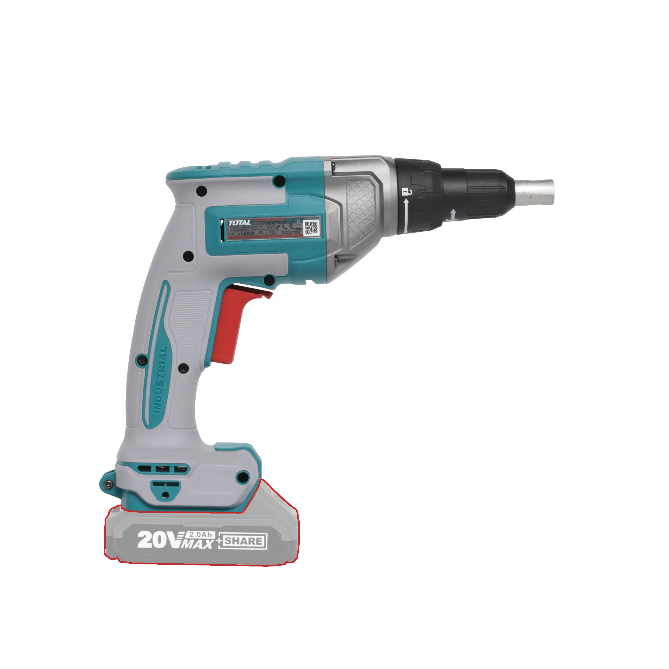 Total Li-Ion 20V Cordless Drywall Screwdriver (Battery not included) - TDSLI20428