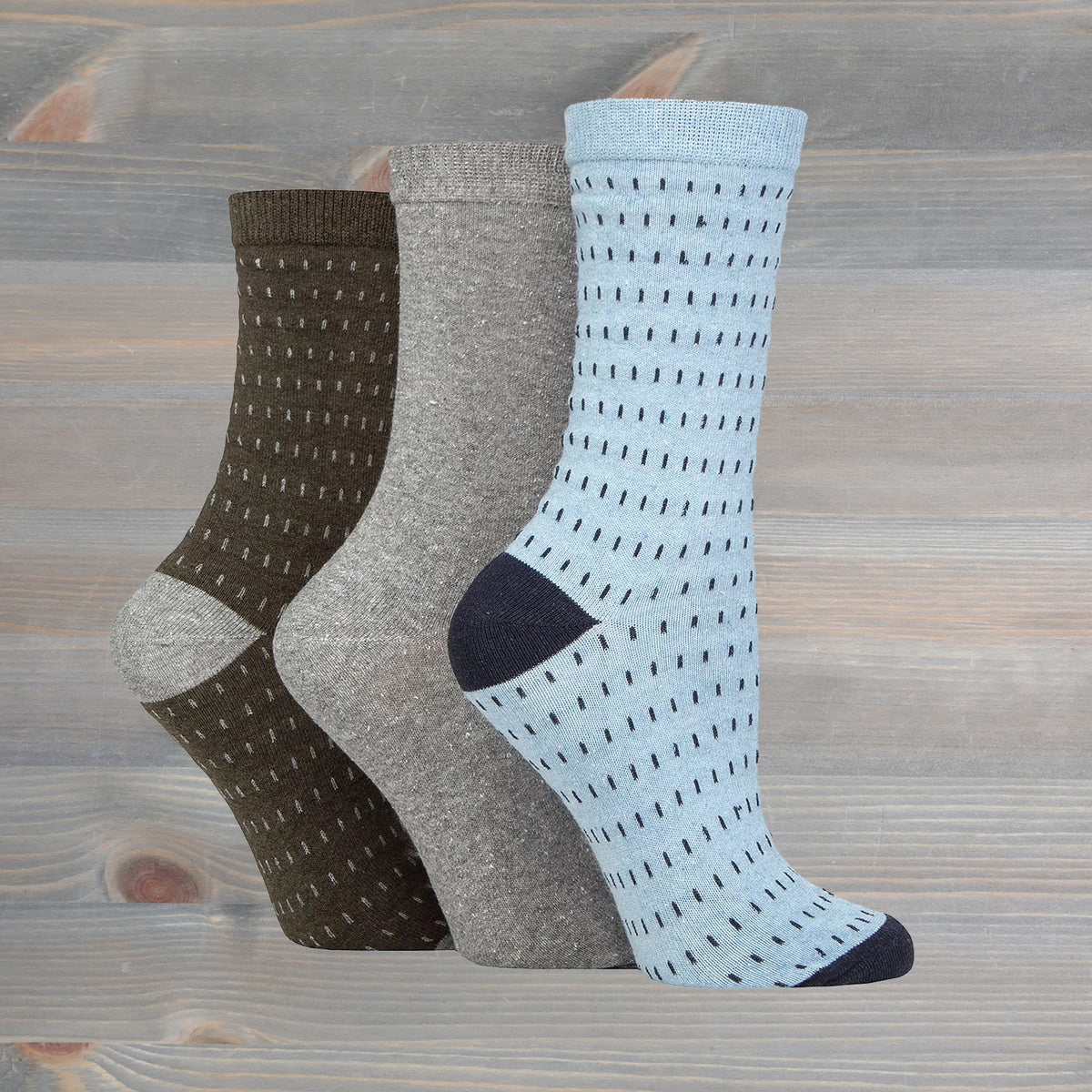 Sockshop Tore Crew Socks  3 Pairs Ladies 4-8 Small Dash Various Colours