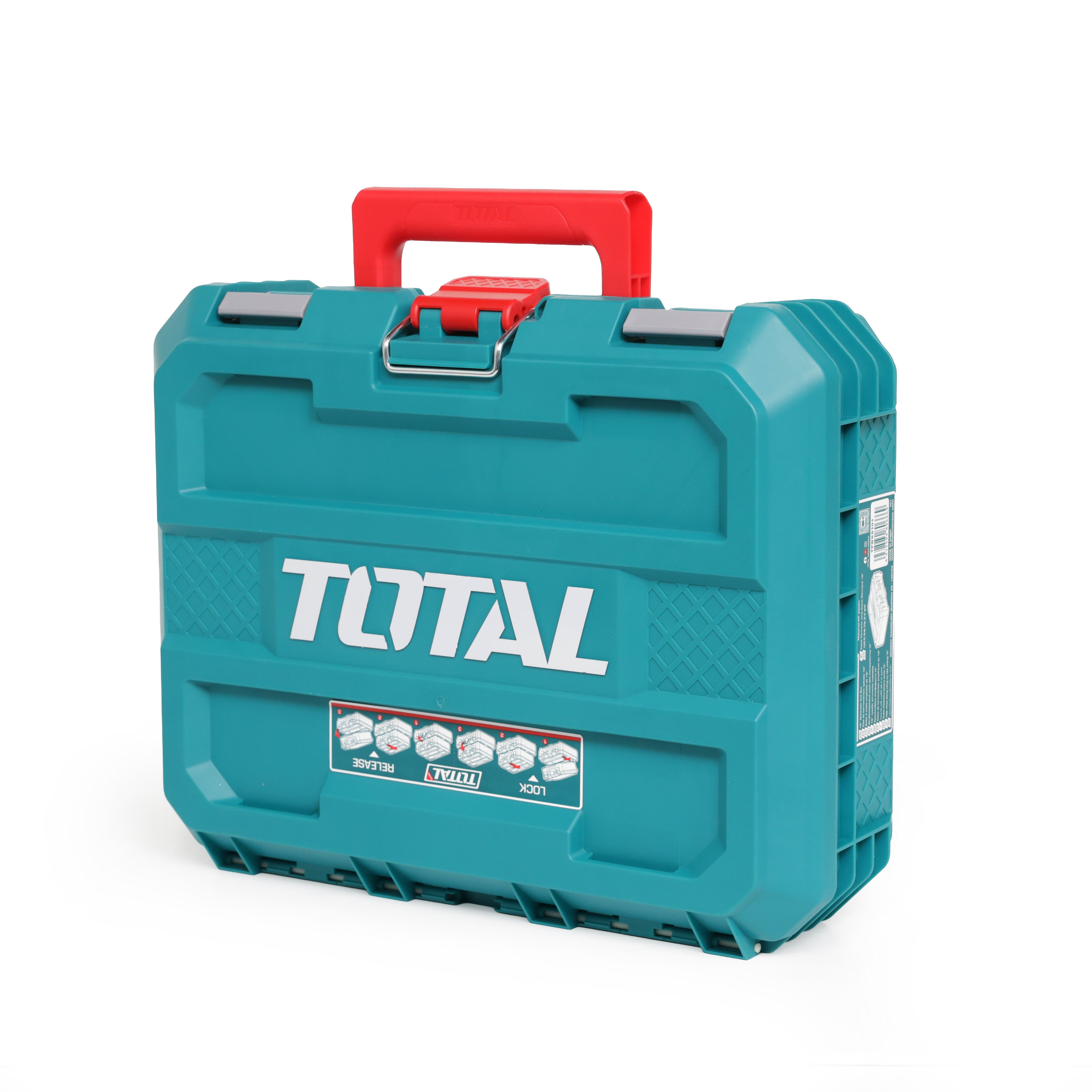 Total 16" Stackable Plastic Tool Box - 41cm x 32cm x 14.8cm - TPBXS101