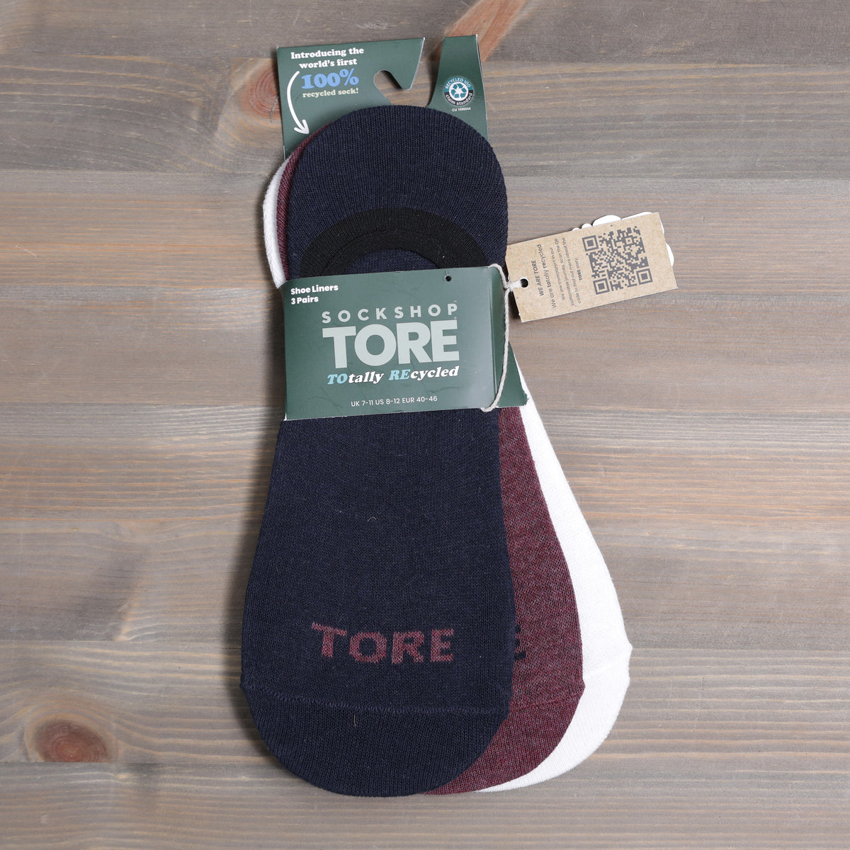 Sockshop Tore Shoe Liner Socks 3 Pairs Mens 7-11 Various Colours