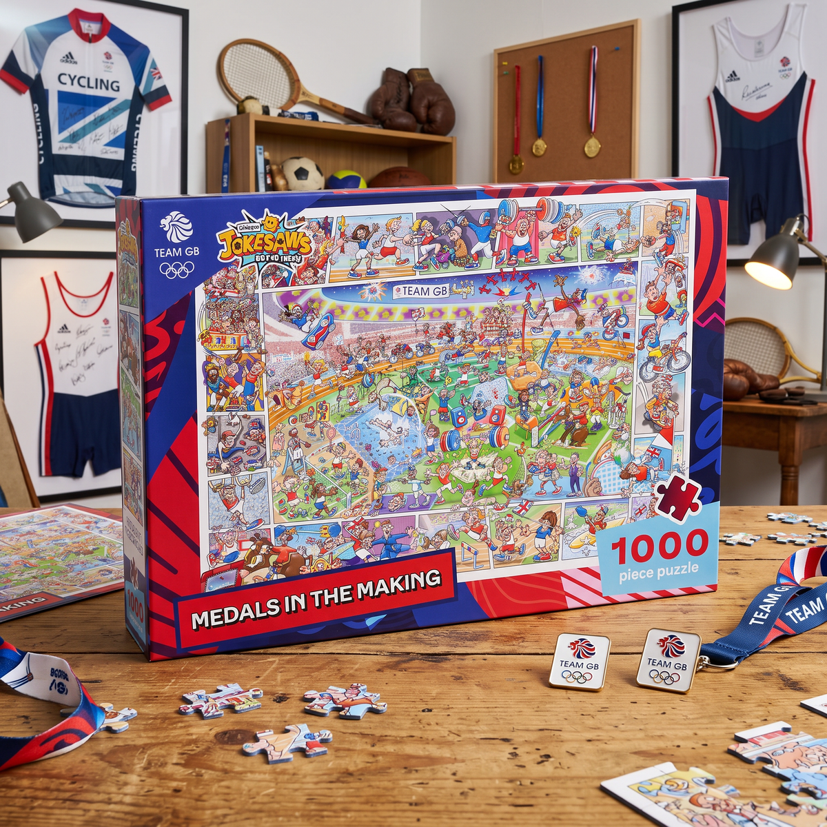 Gibsons Jokesaws Jigsaw Puzzle - 'Medals in the Making' - 1000 pieces