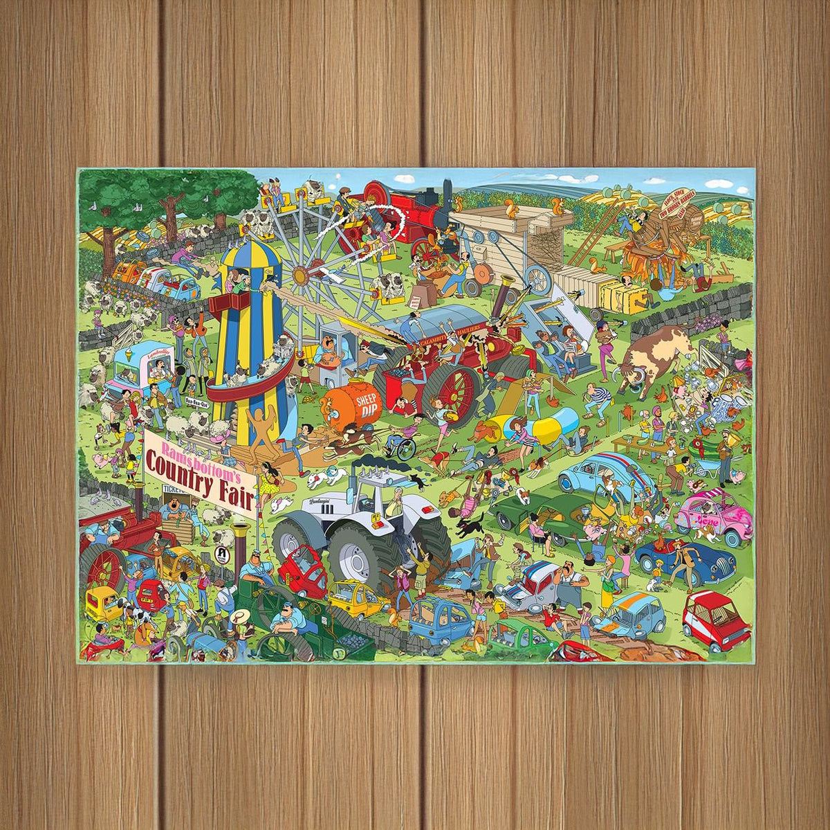 Gibsons Jokesaws Jigsaw Puzzle - 'Country Show Chaos' - 1000 pieces
