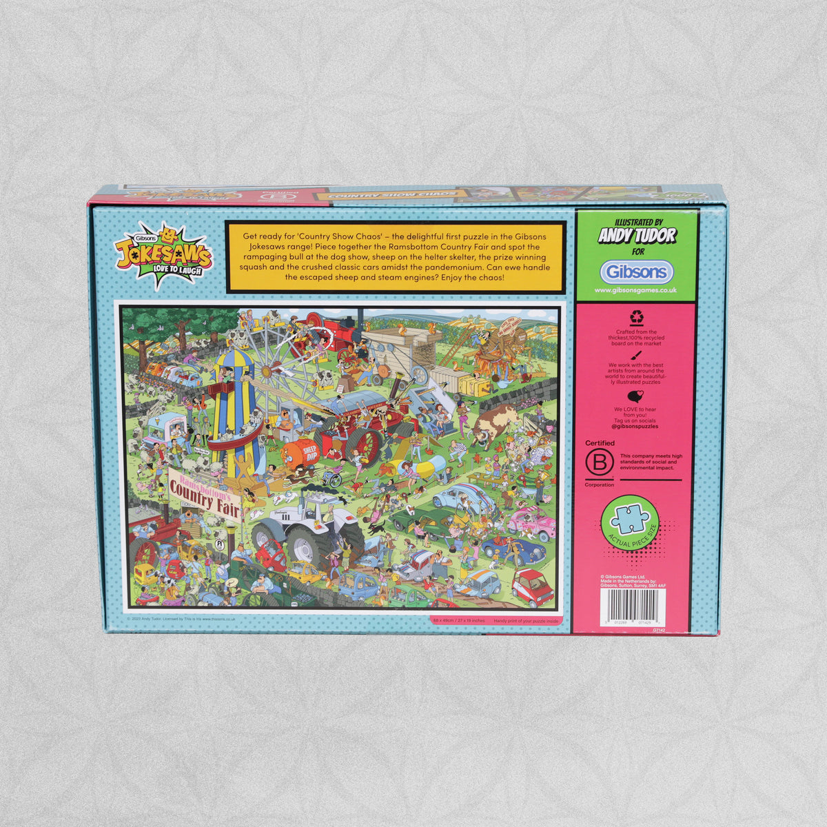 Gibsons Jokesaws Jigsaw Puzzle - 'Country Show Chaos' - 1000 pieces