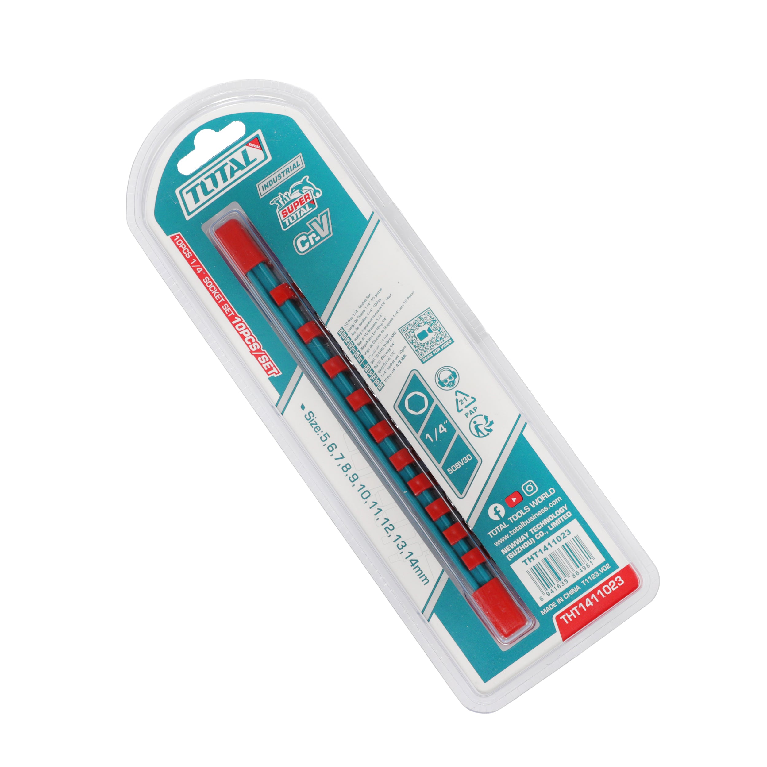 Total 1/4" Socket Set - 10pcs - THT1411023