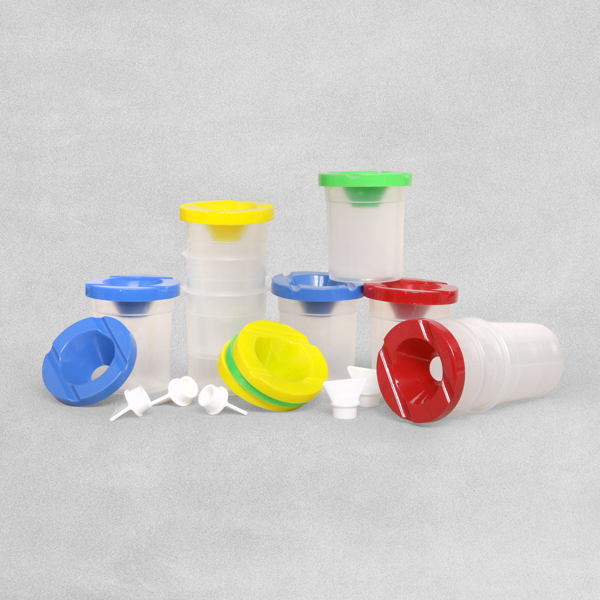 Creation Station 10 Non Spill Paint Pots with Stoppers