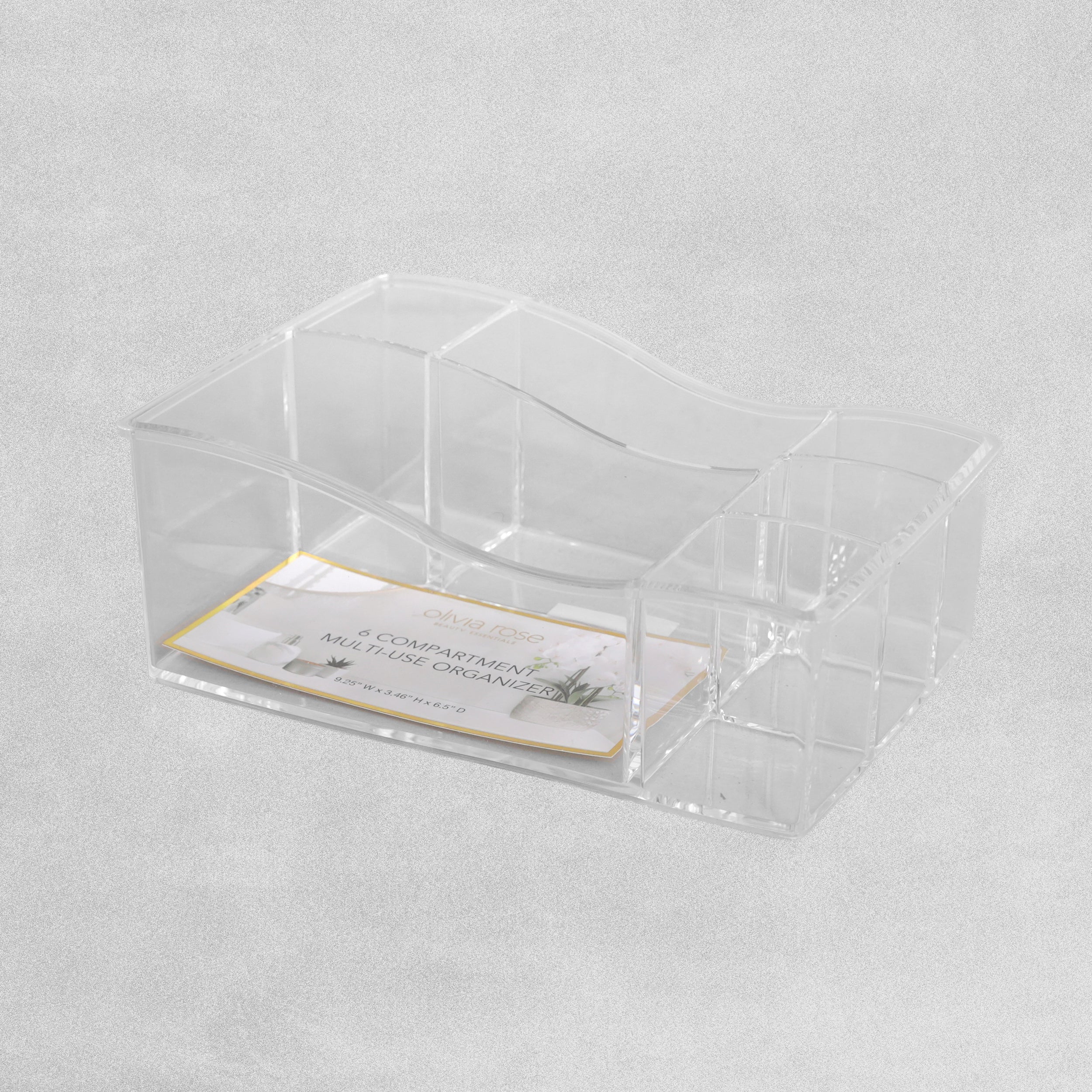 Olivia Rose 6 Compartment Multi-Use Organizer- 9.25"W x 3.46"H x 6.5"D