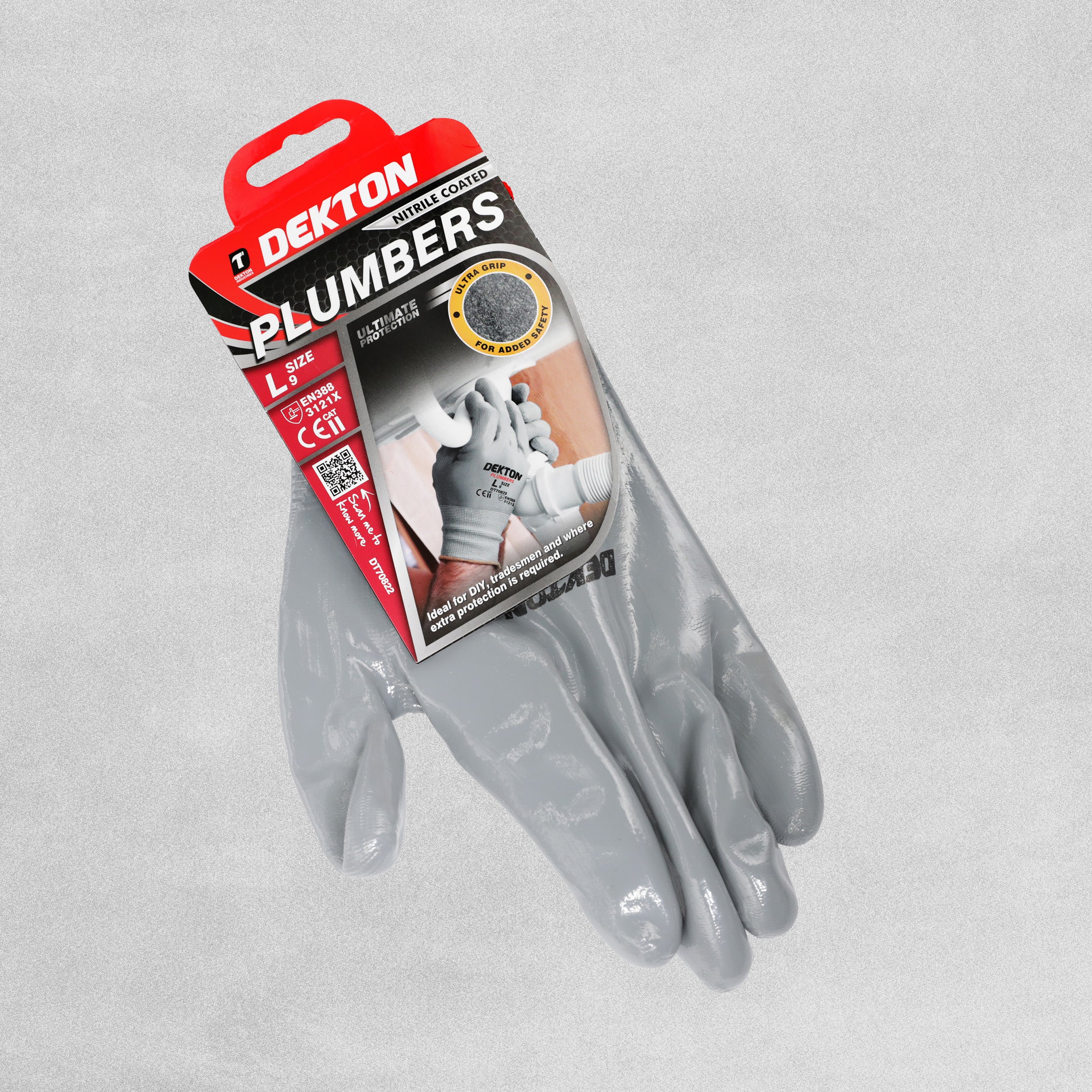Dekton Plumbers Nitrile Gloves - Various Sizes Available