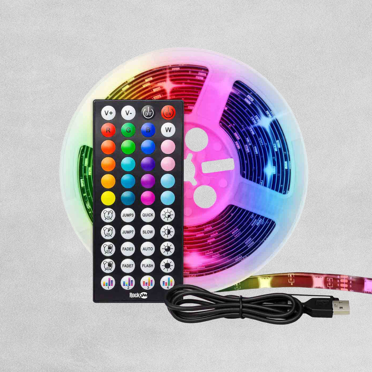 Rock Jam LED Light Strip Multi Colour With Remote 5m