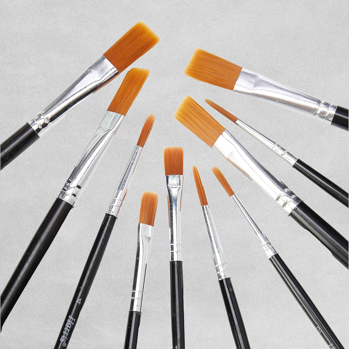 Harris Seriously Good Hobby & Craft Flat Artists Brush - Pack Of 10