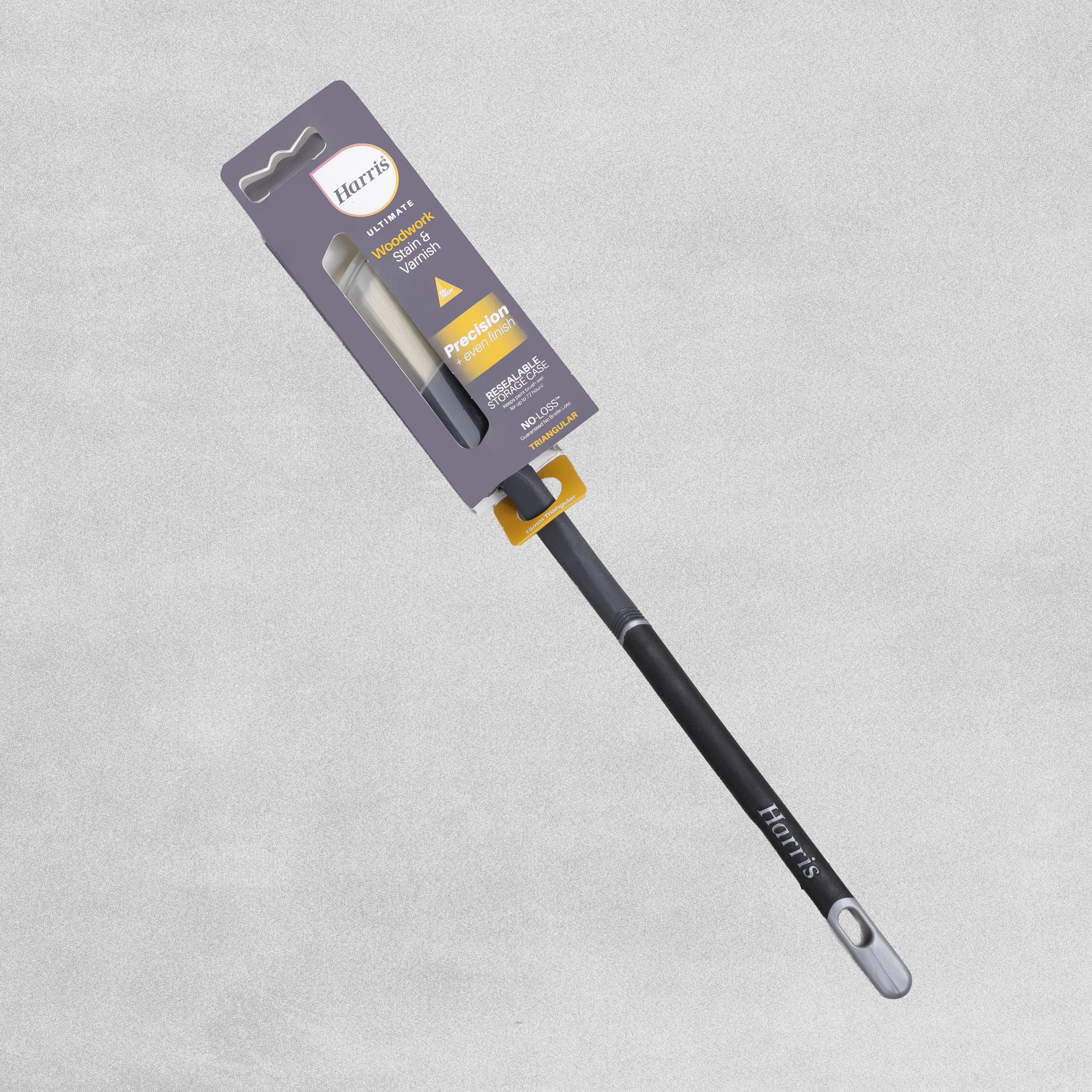 Harris Ultimate Woodwork Stain & Varnish Precision Paint Brush with Resealable Storage Case