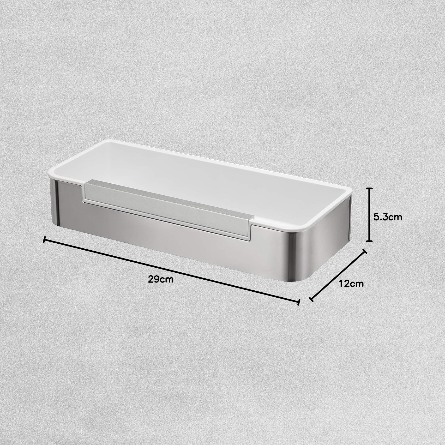 Croydex Shower Shelf with Wiper Blade - White