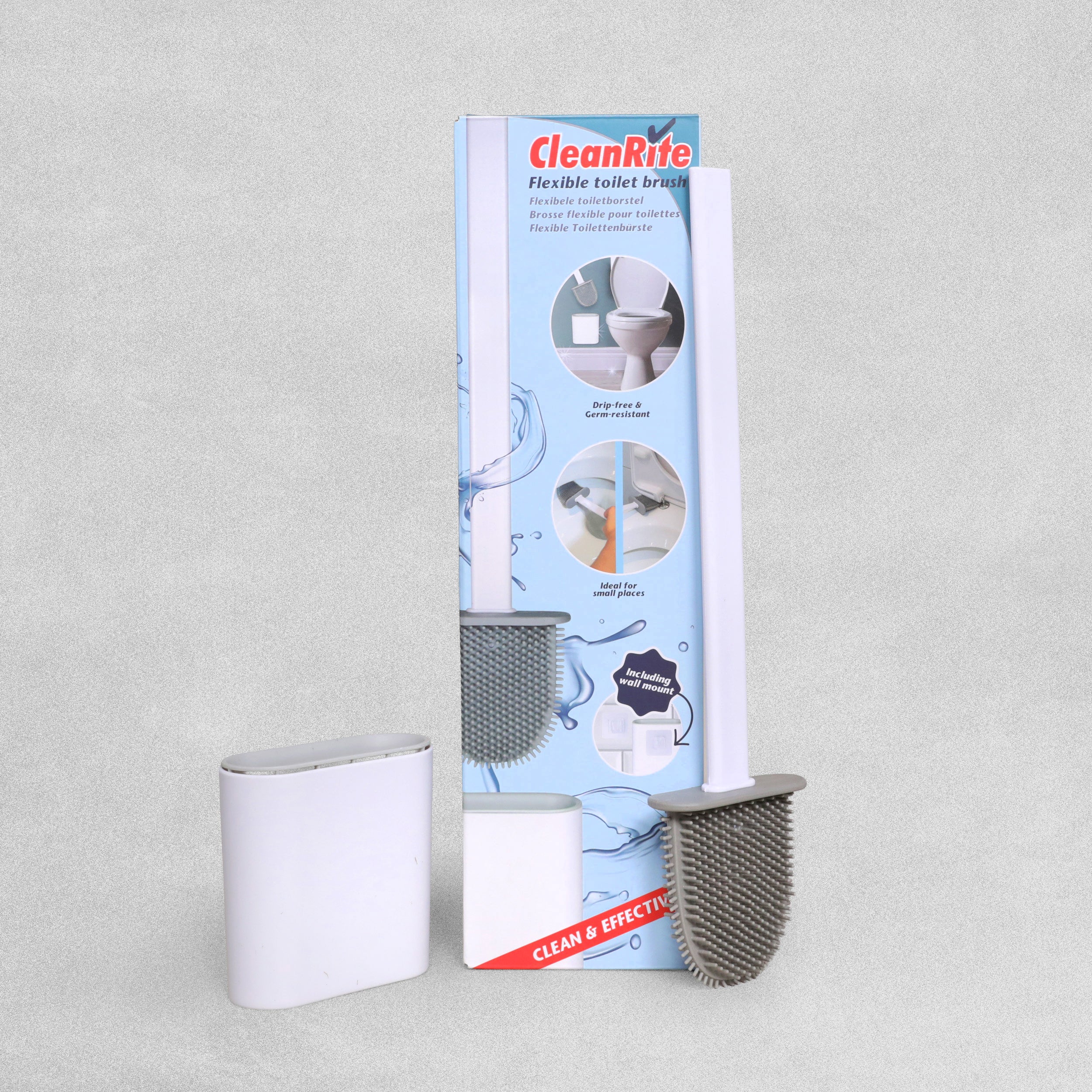 Flexible Toilet Brush With Wall Mount