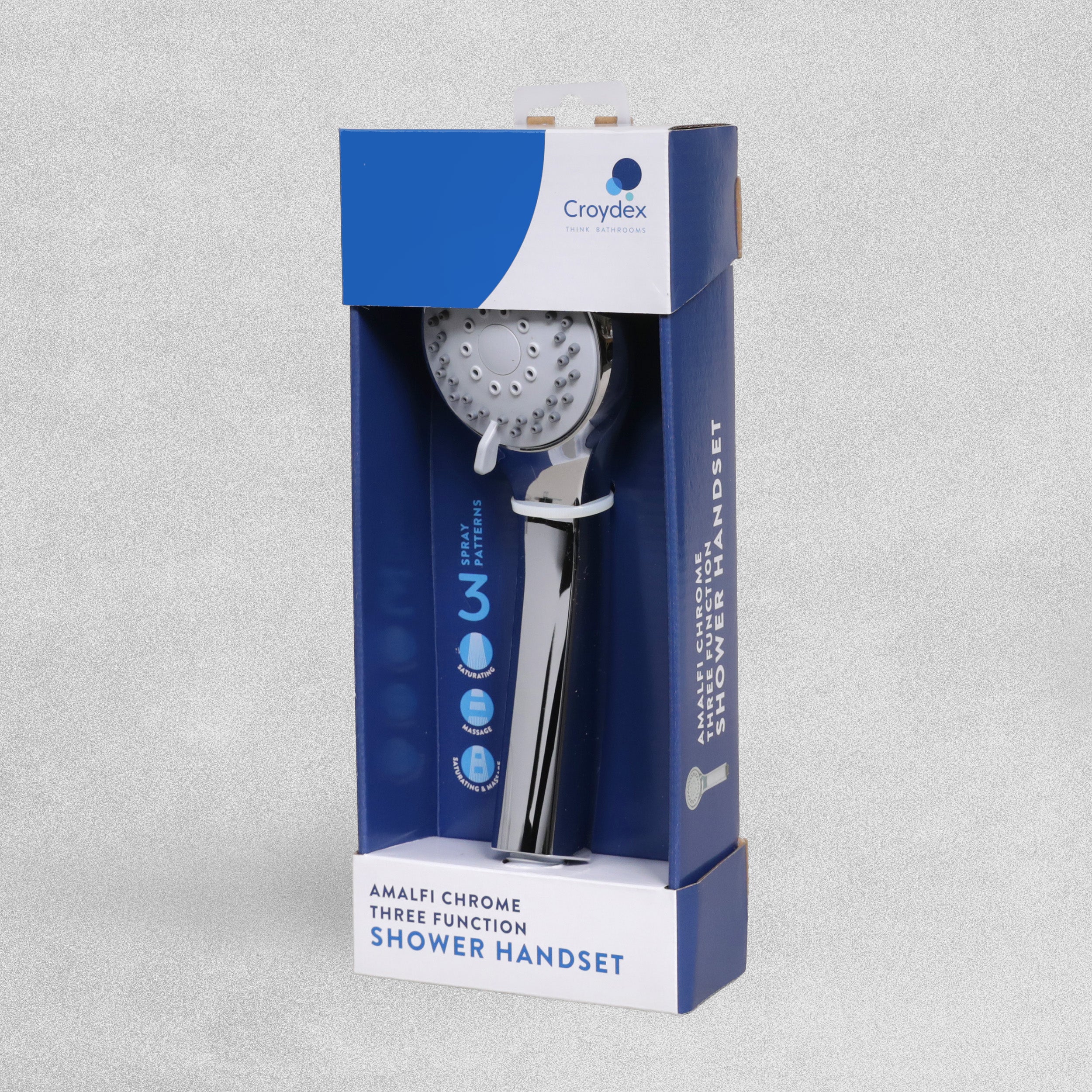 Croydex Amalfi Chrome Three Function Shower Handset