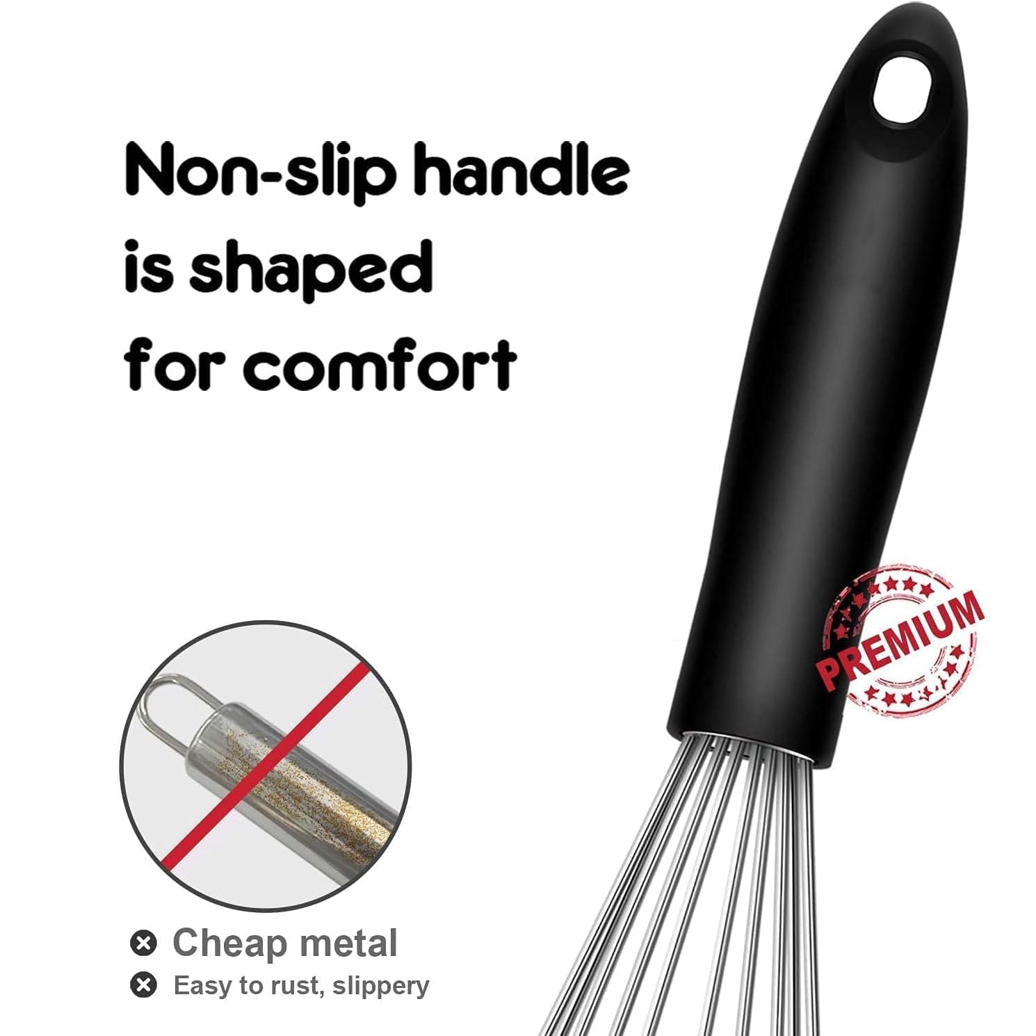 Stainless Steel Whisks - 3pcs