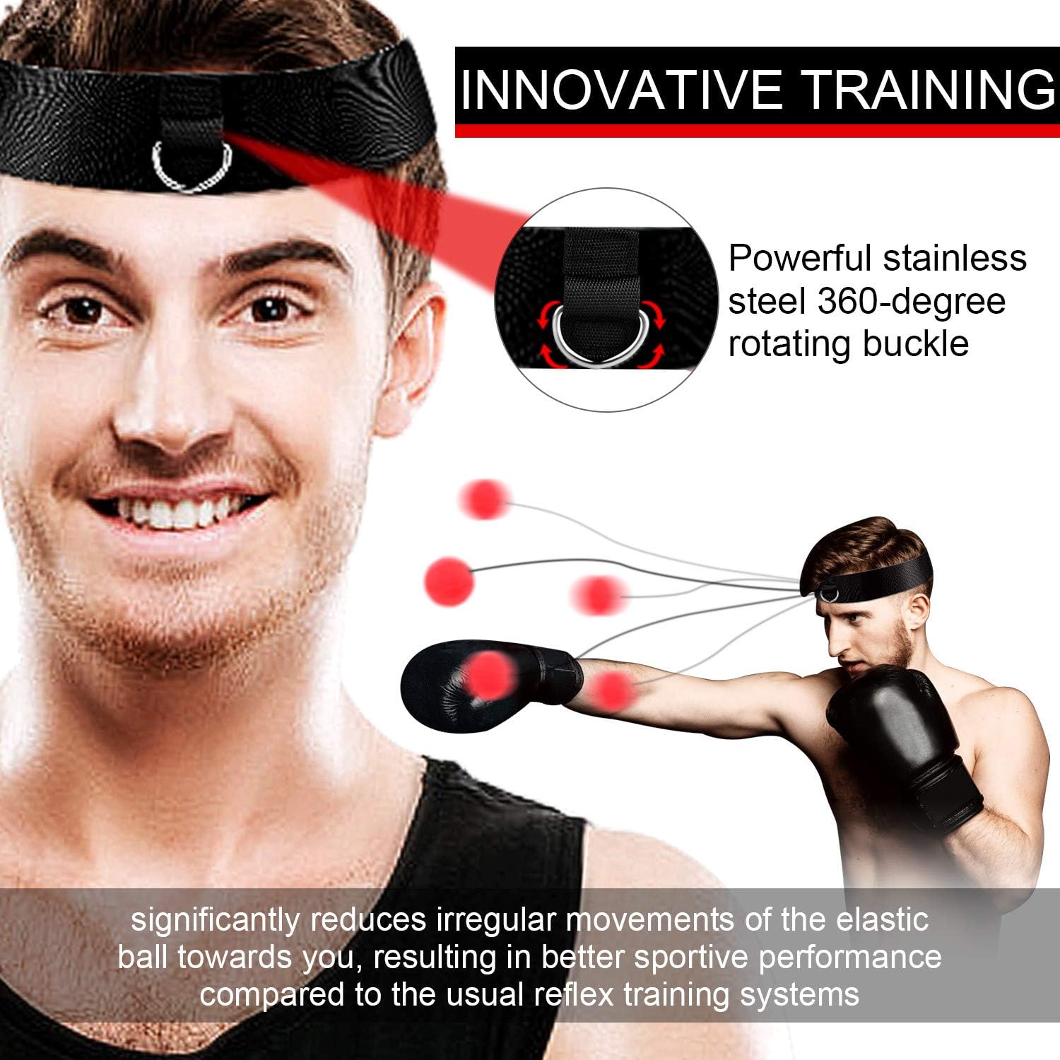 Boxing Reflex Ball Headband