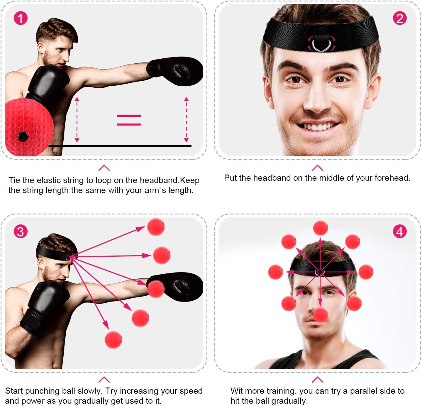 Boxing Reflex Ball Headband