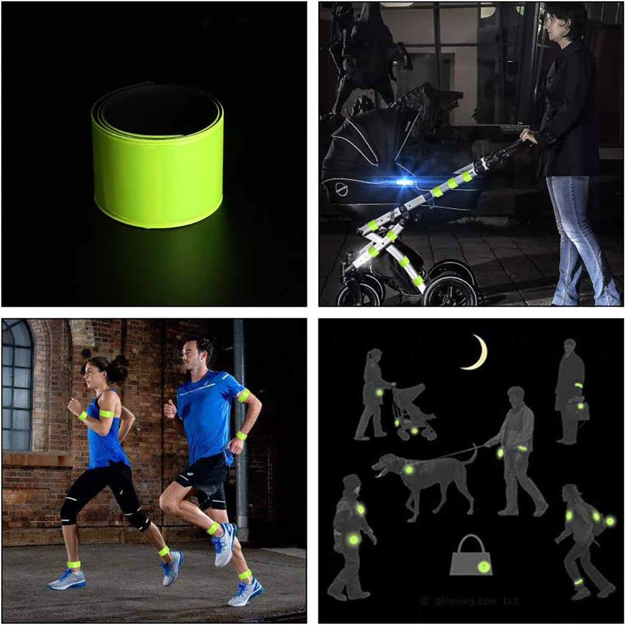 Reflective Safety Slap Bands Pack Of 4