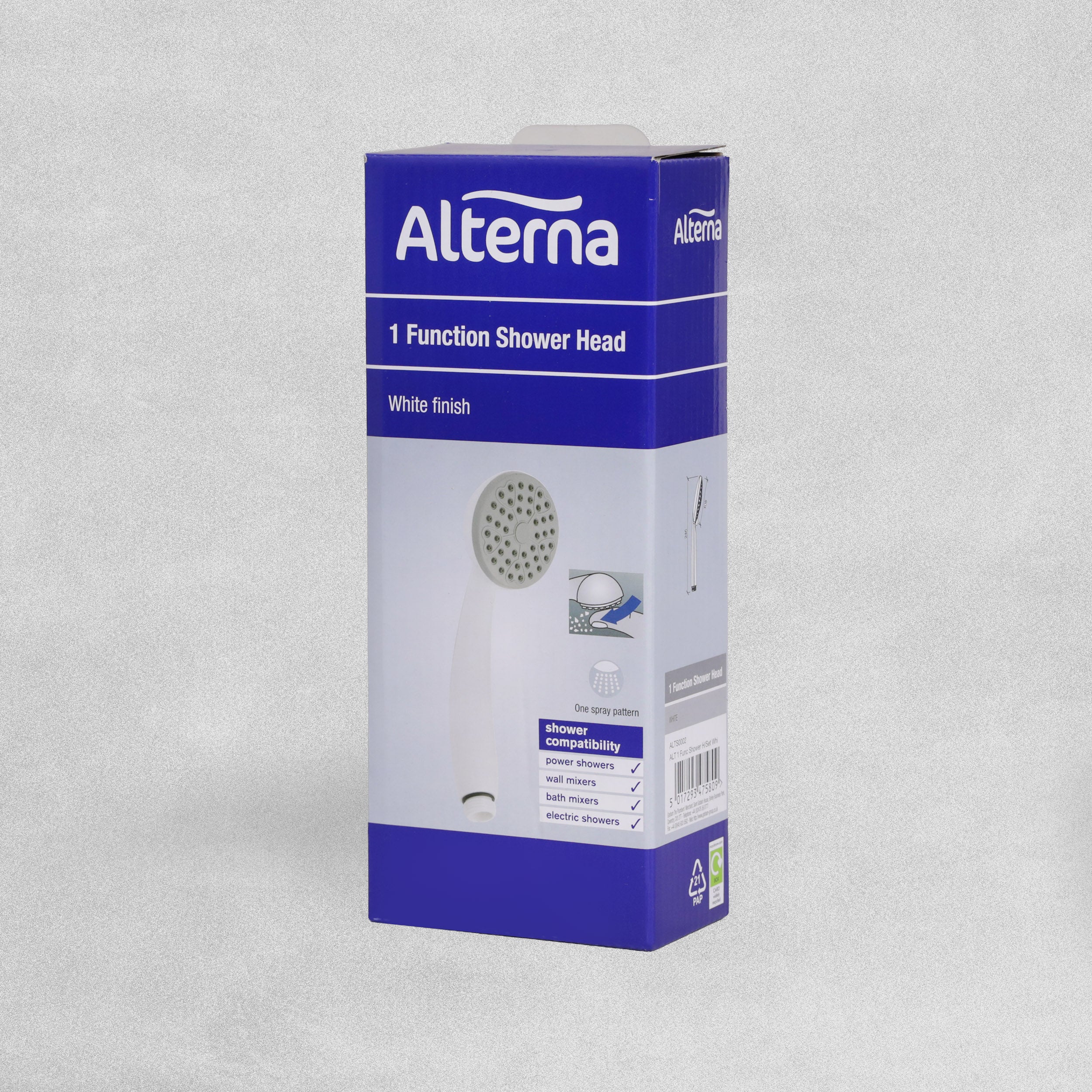 Croydex Alterna 1 Function Shower Head - Various Colours Available