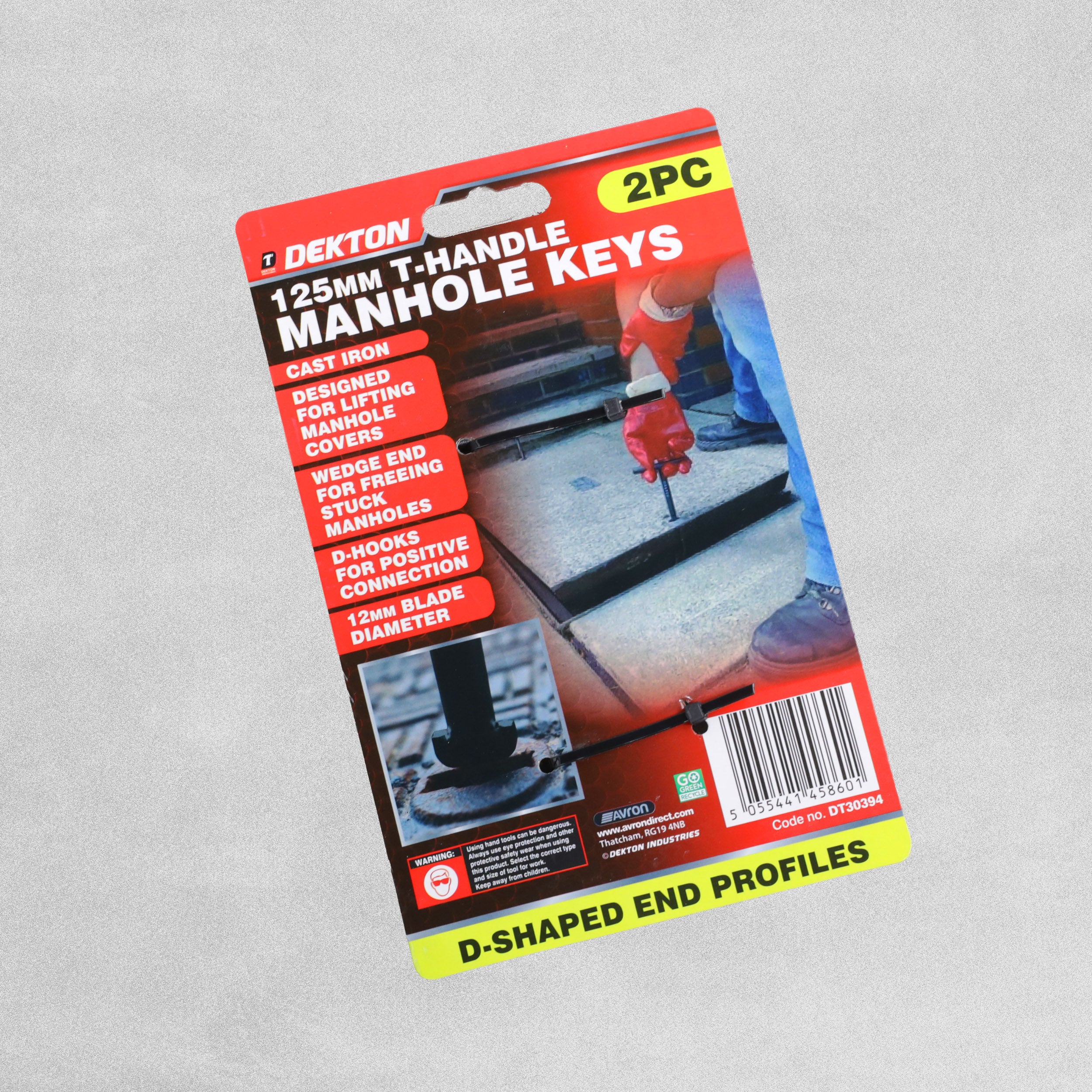 Avron- Dekton 2pc T-Handle Manhole Key Set 125mm
