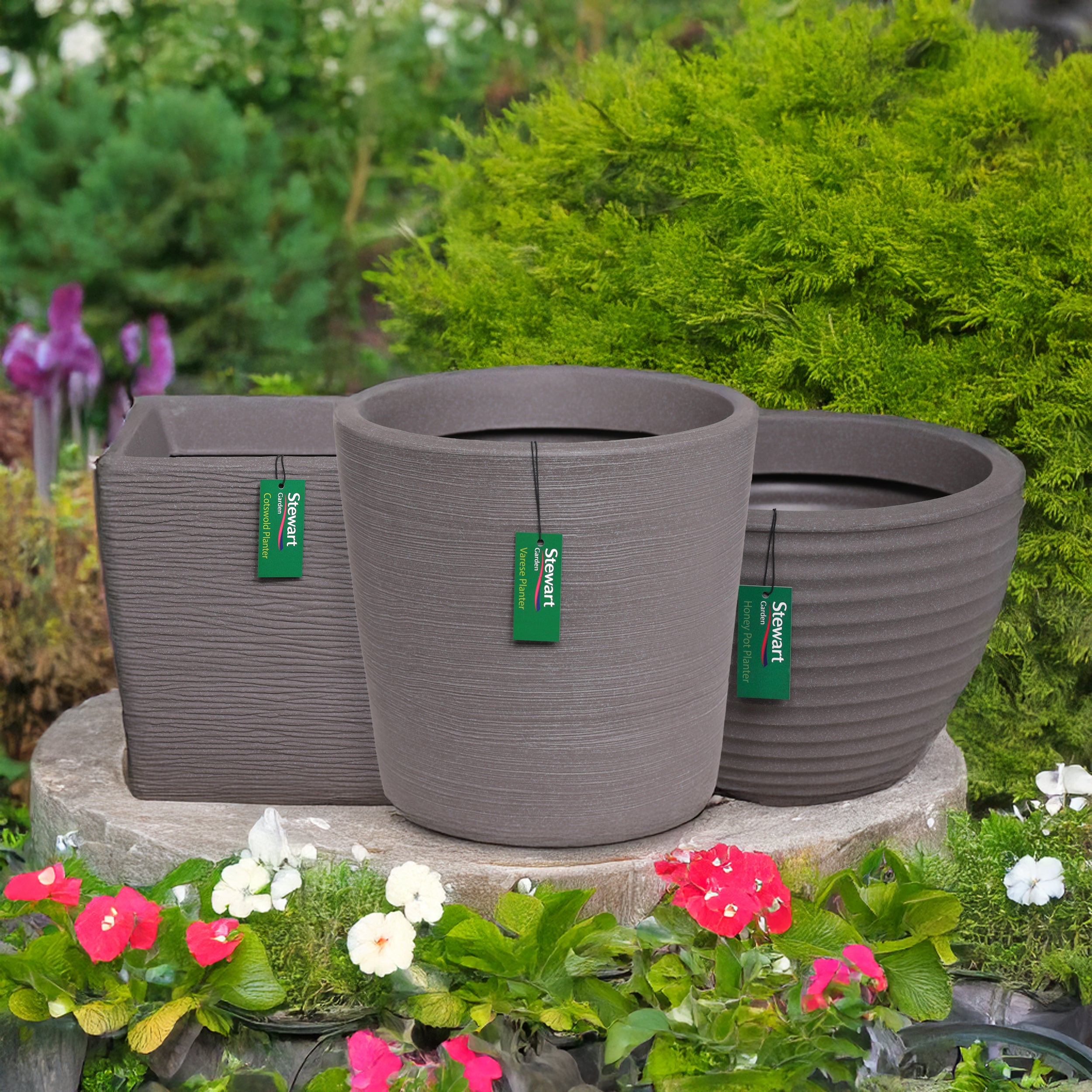 Stewarts Honey Pot Planter Brown 37cm / 15 Ltrs