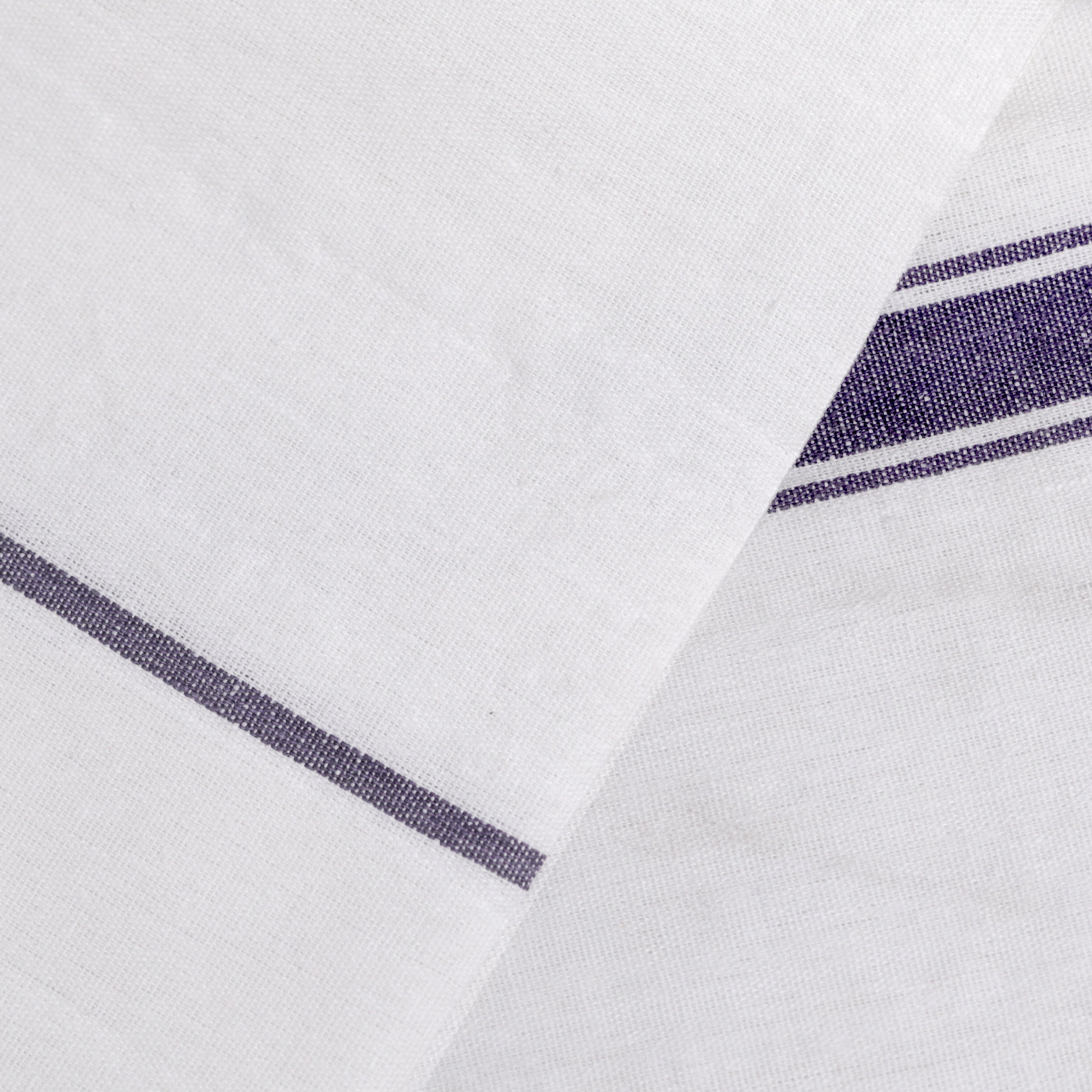 Tea Towel / Glass Cloth Centre Stripe - Charcoal - 55cm x 60cm