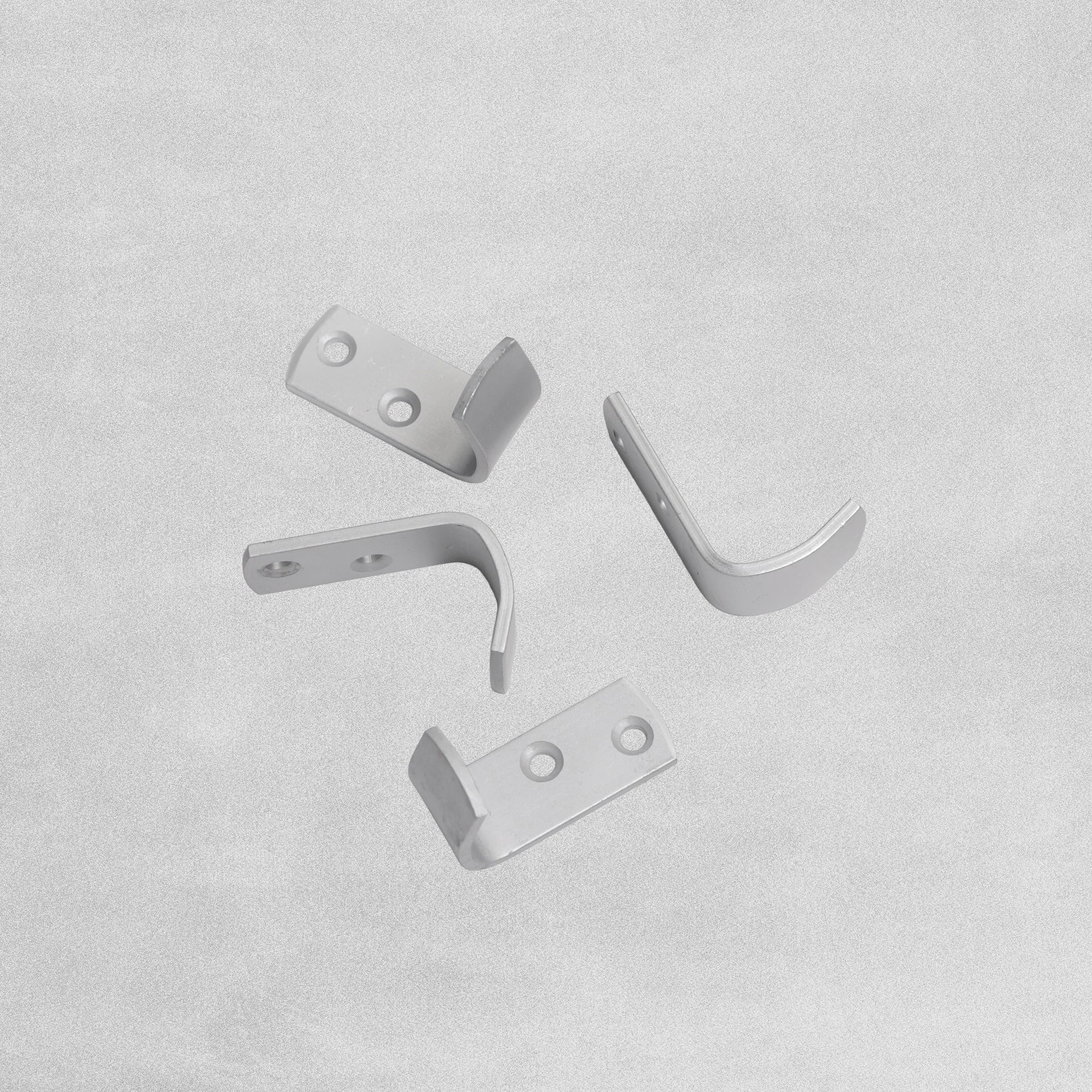 Satin Finish Coat Hooks Set of 4