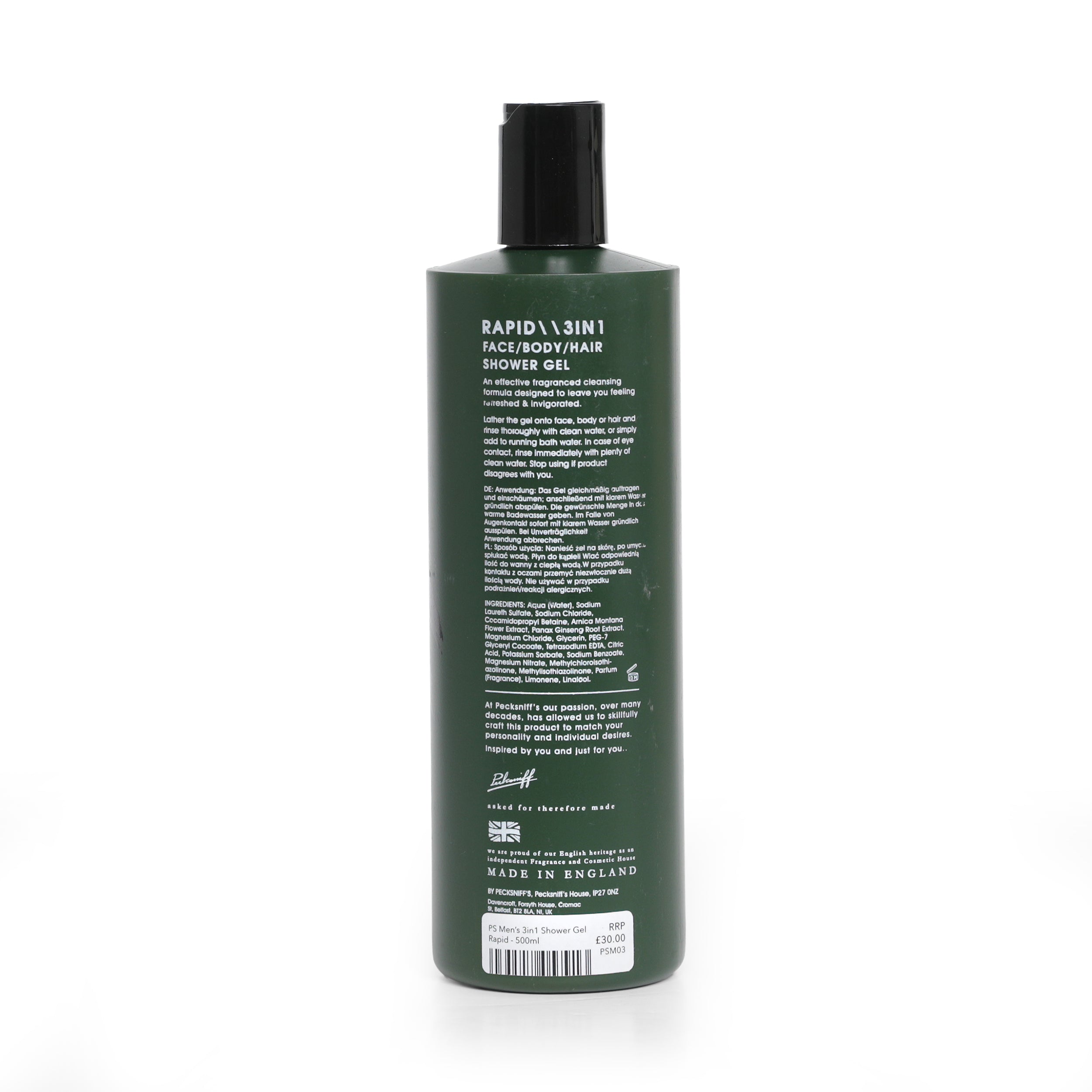 Pecksniff's 3-in-1 Face, Body, Hair Shower Gel - Various Scents Available - 500ml