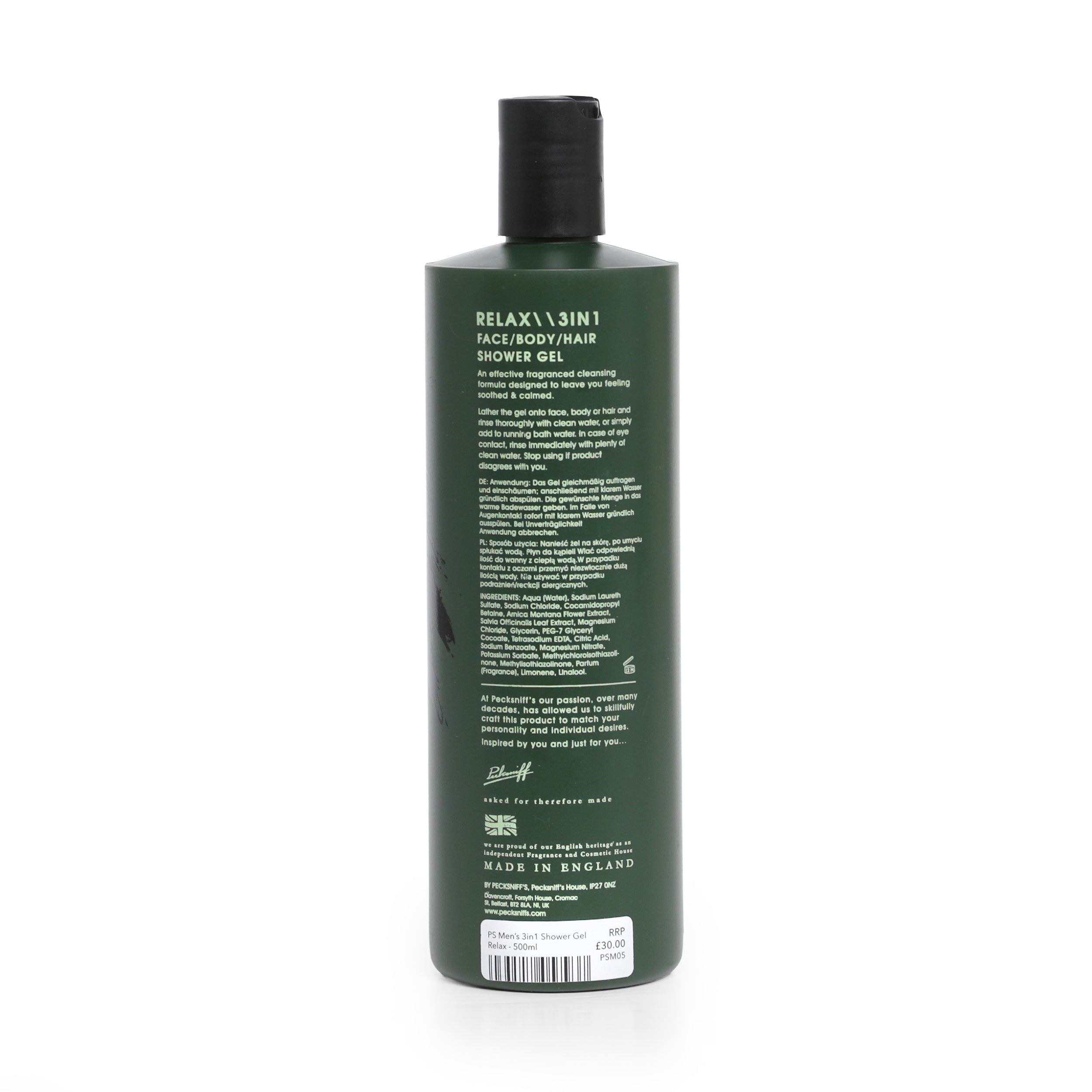 Pecksniff's 3-in-1 Face, Body, Hair Shower Gel - Various Scents Available - 500ml