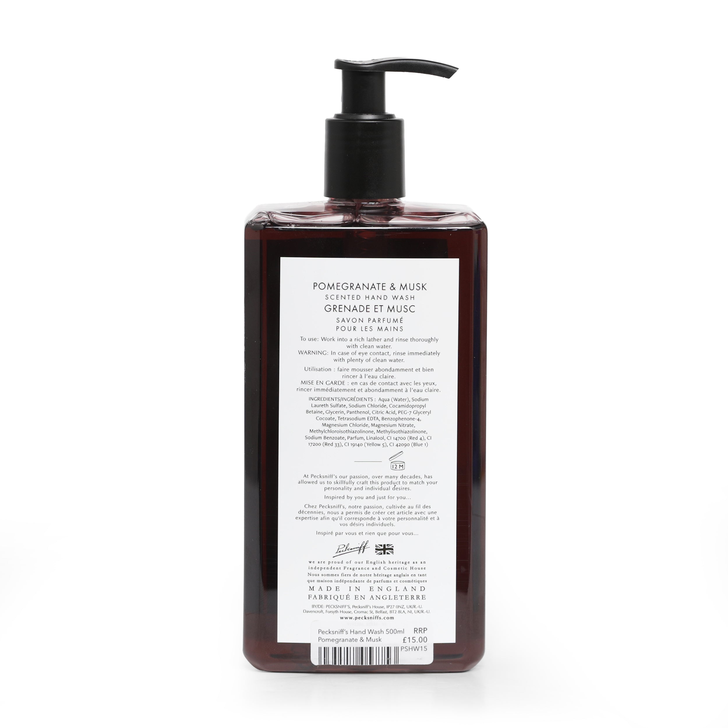 Pecksniff's Scented Hand Wash - Various Scents Available - 500ml