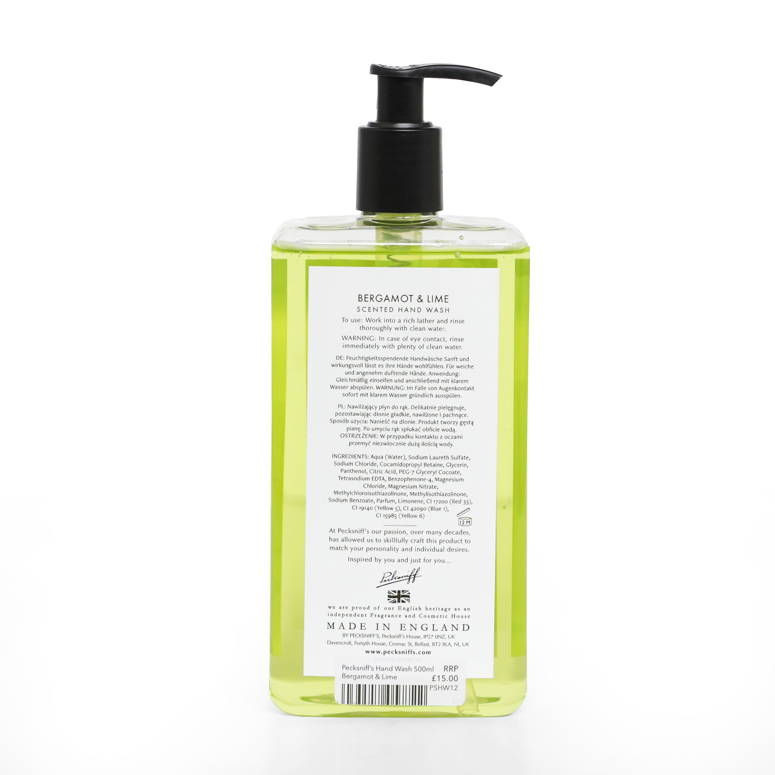 Pecksniff's Scented Hand Wash - Various Scents Available - 500ml