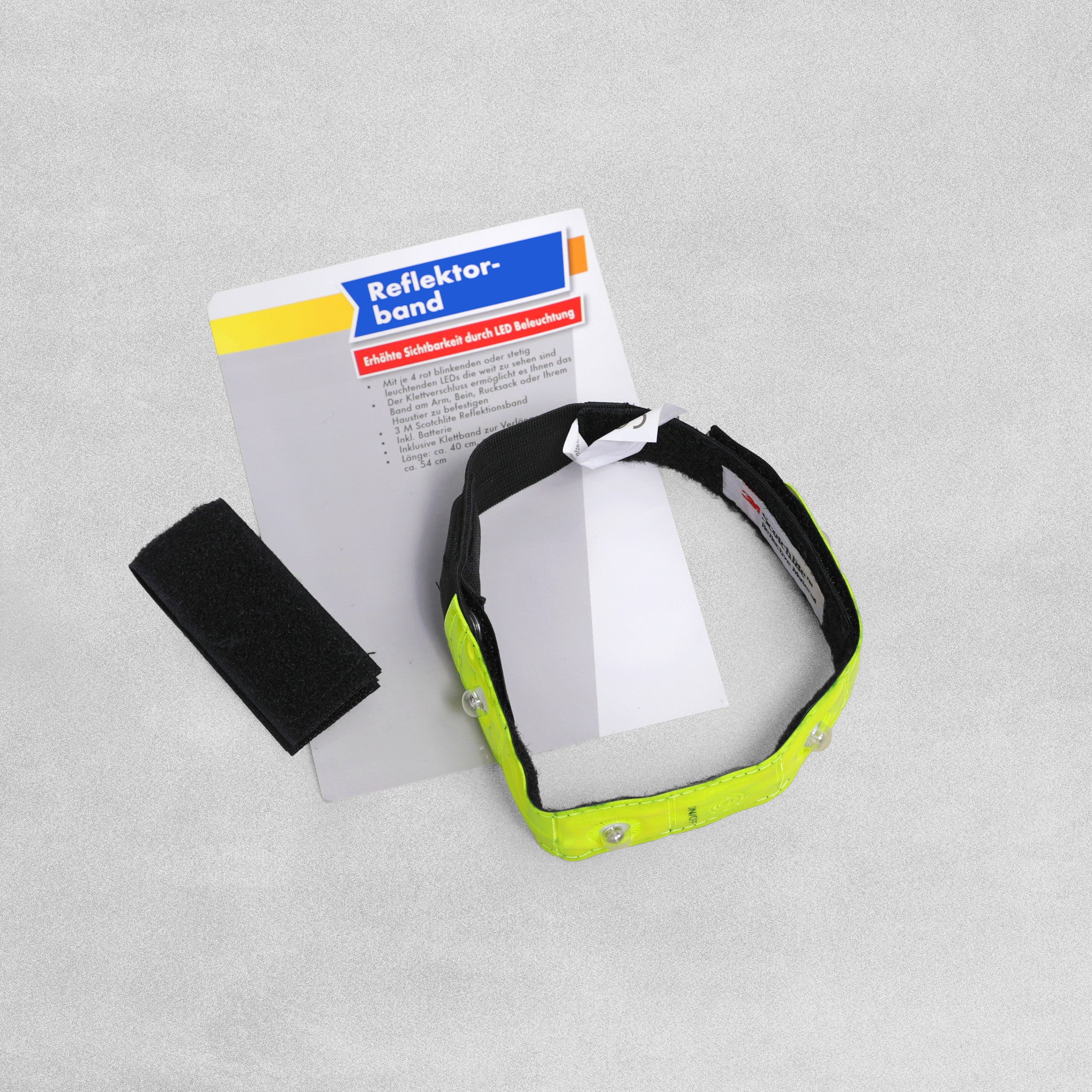 High Visibility Reflective Armband LED Light Safety Running Cycling Dog Walking Approx  40cm