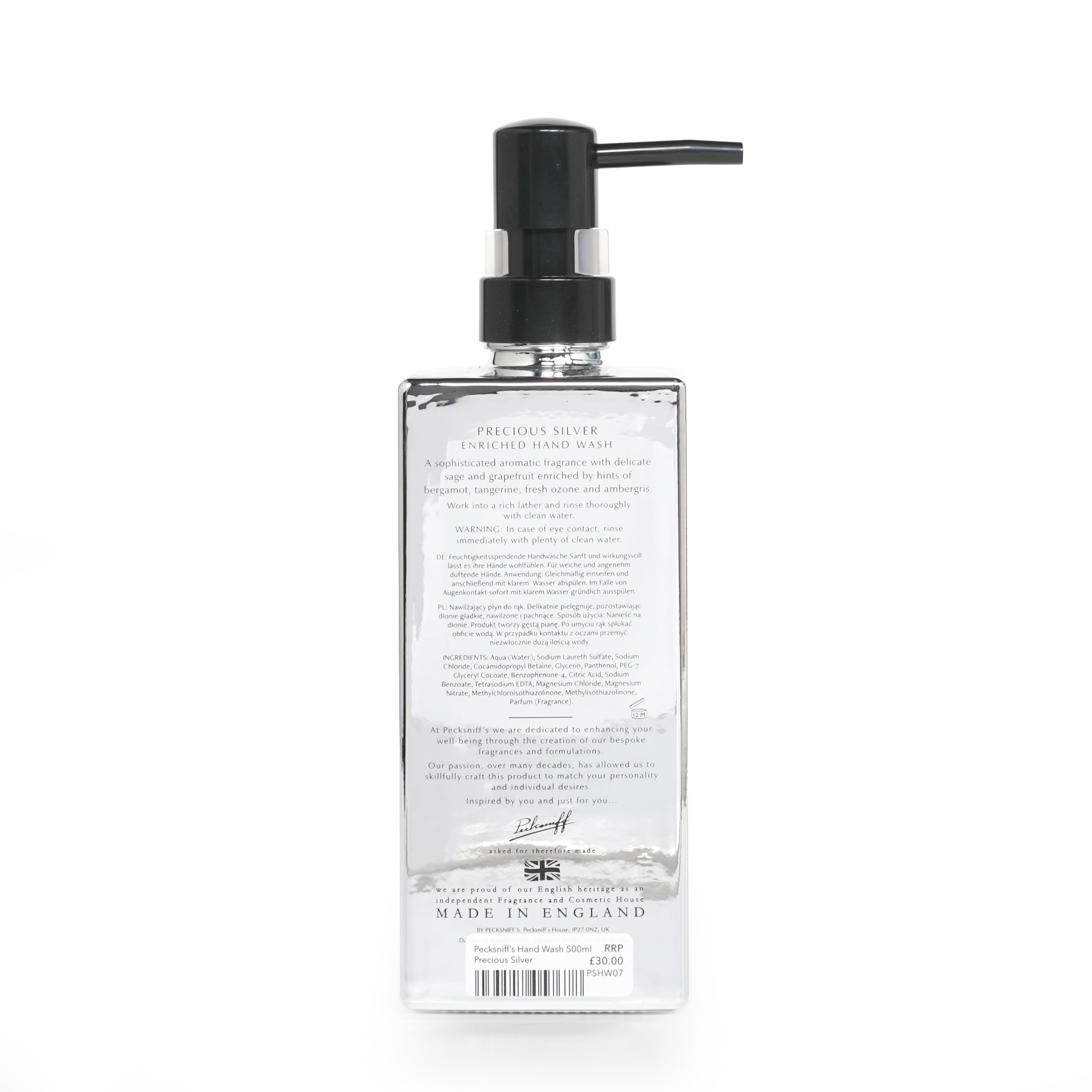 Pecksniff's Luxury Enriched Scented Hand Wash - Various Scents Available - 500ml