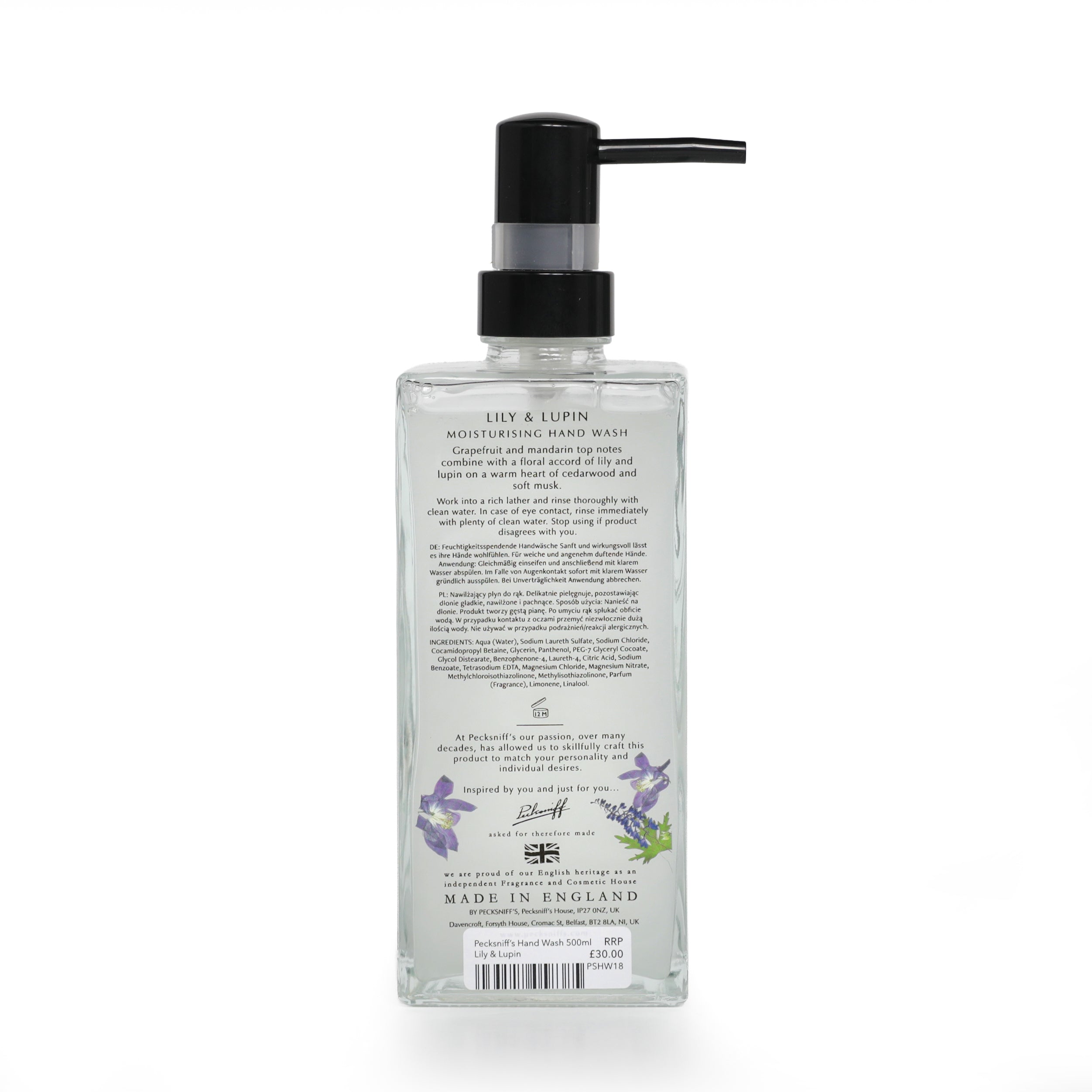 Pecksniff's Luxury Enriched Scented Hand Wash - Various Scents Available - 500ml