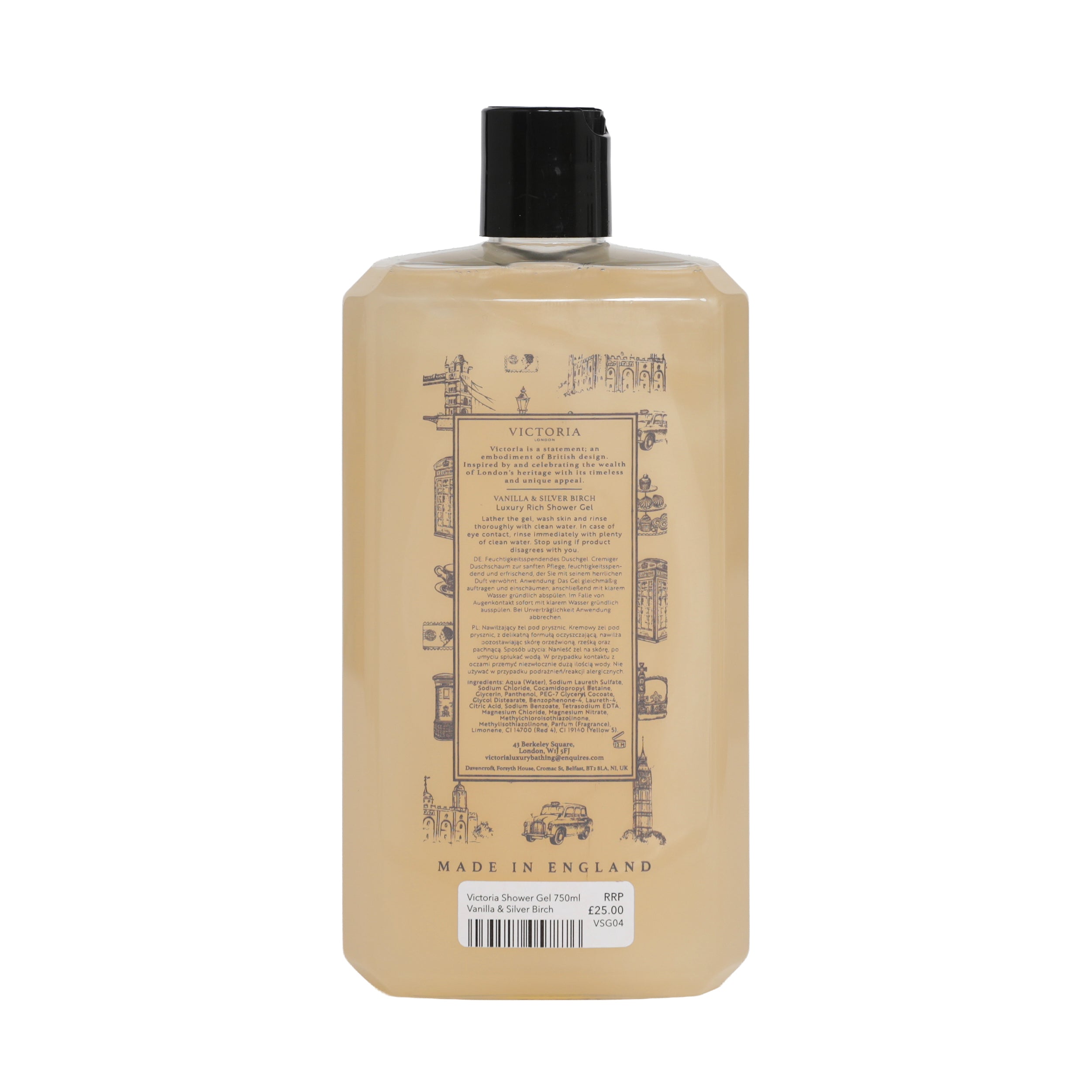 Victoria Luxury Rich Shower Gel - 750ml - Various Scents Available