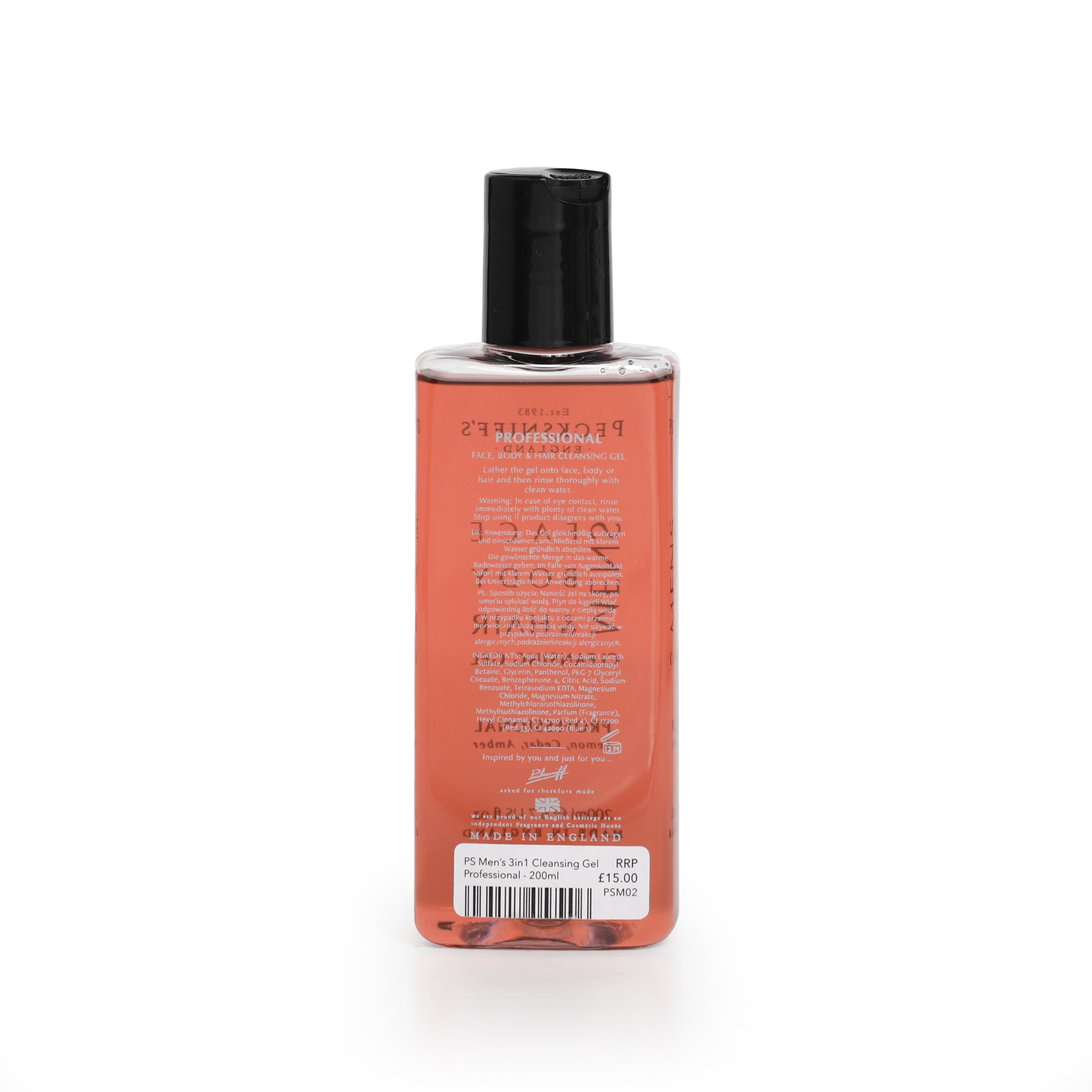 Pecksniff's Men's 3-in-1 Cleansing Gel - Various Scents Available