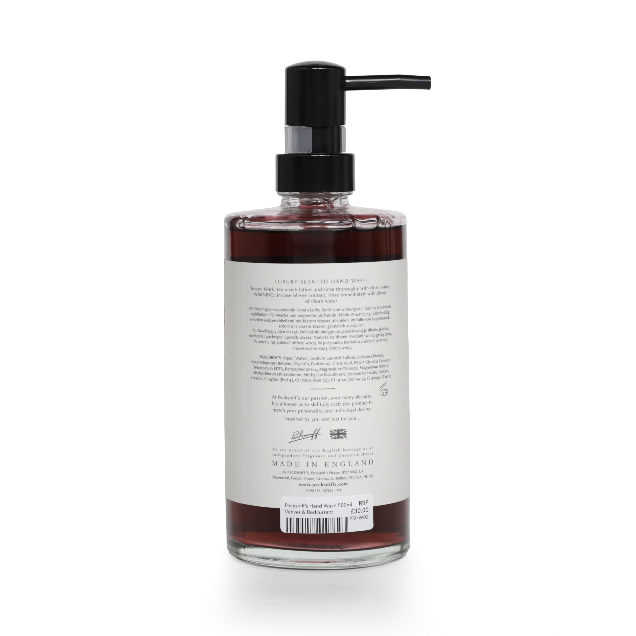 Pecksniff's Luxury Enriched Scented Hand Wash - Various Scents Available - 500ml